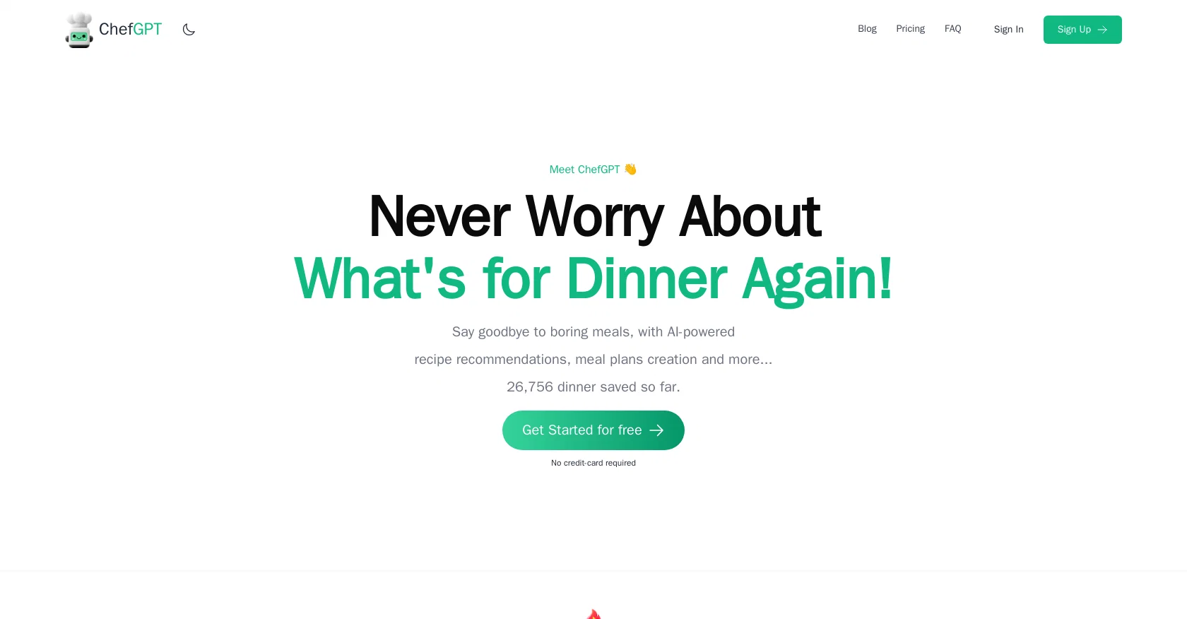 ChefGPT screenshot