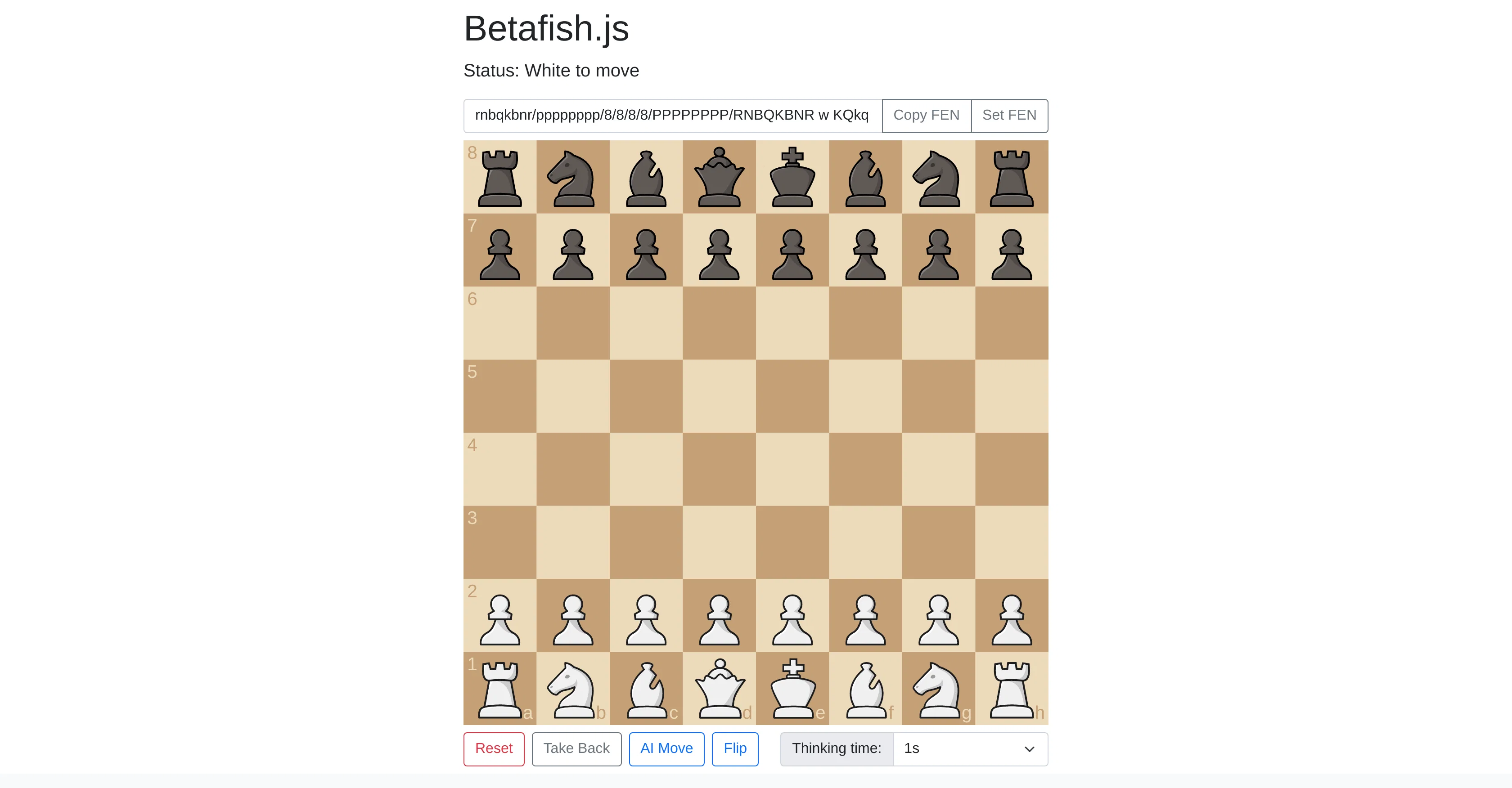 Betafish.js | Chess AI screenshot