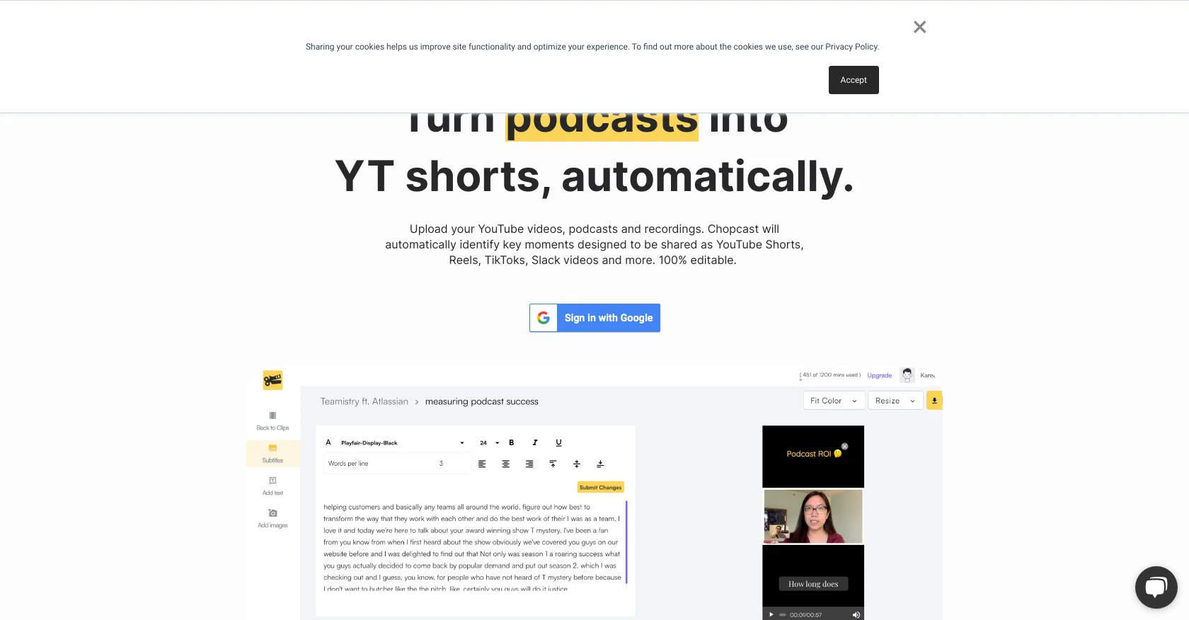 Chopcast screenshot