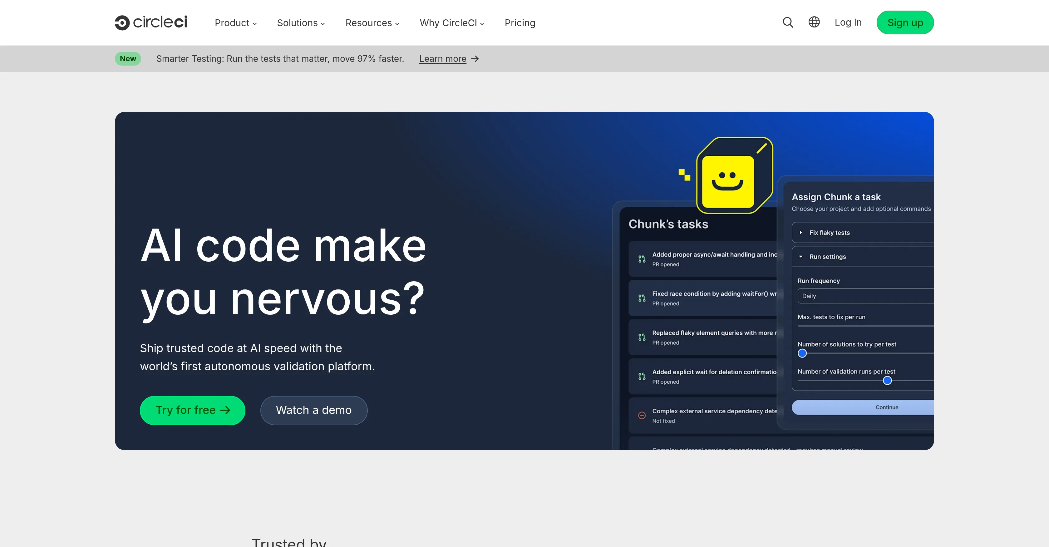 CircleCI screenshot