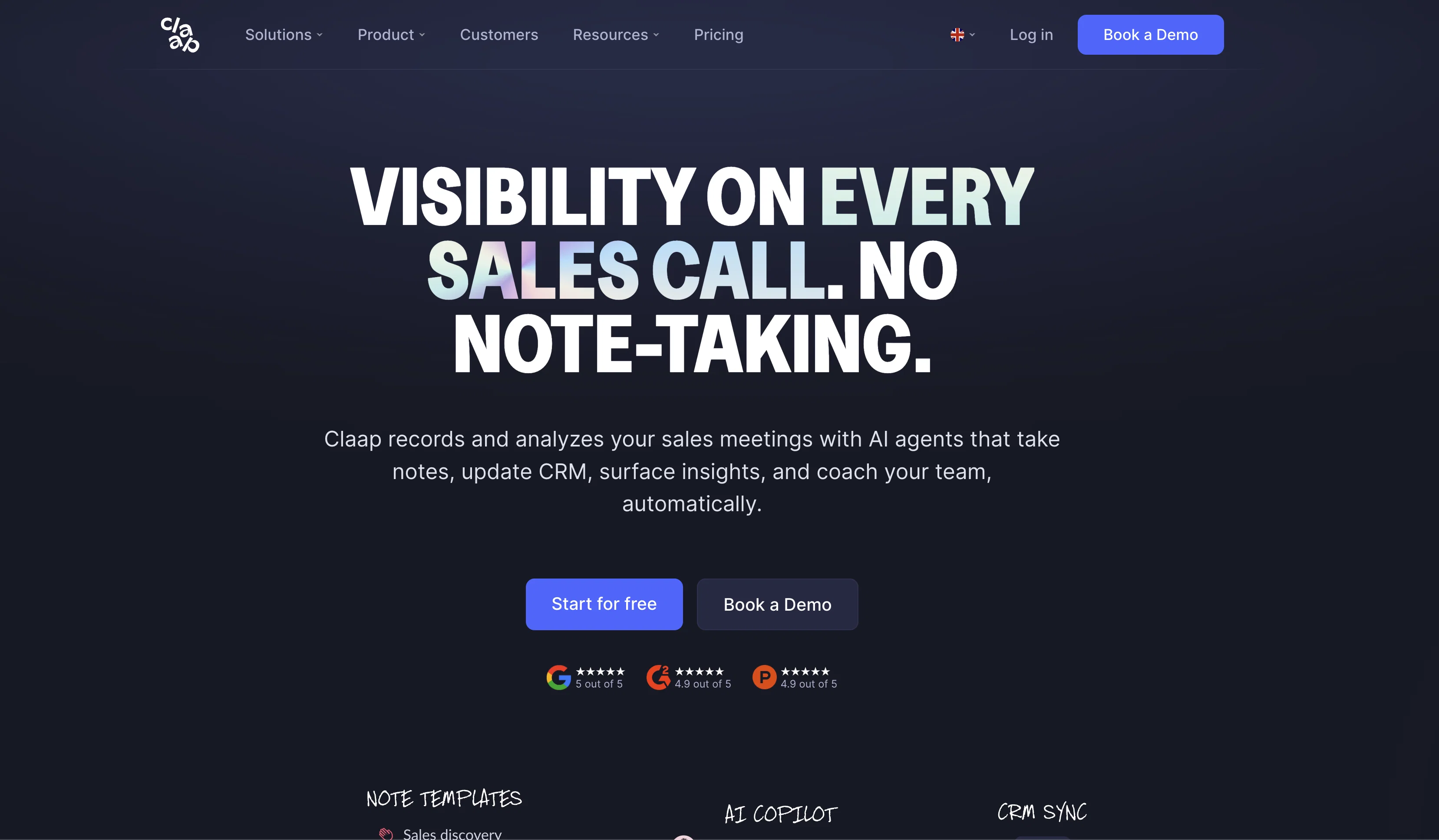 Claap screenshot