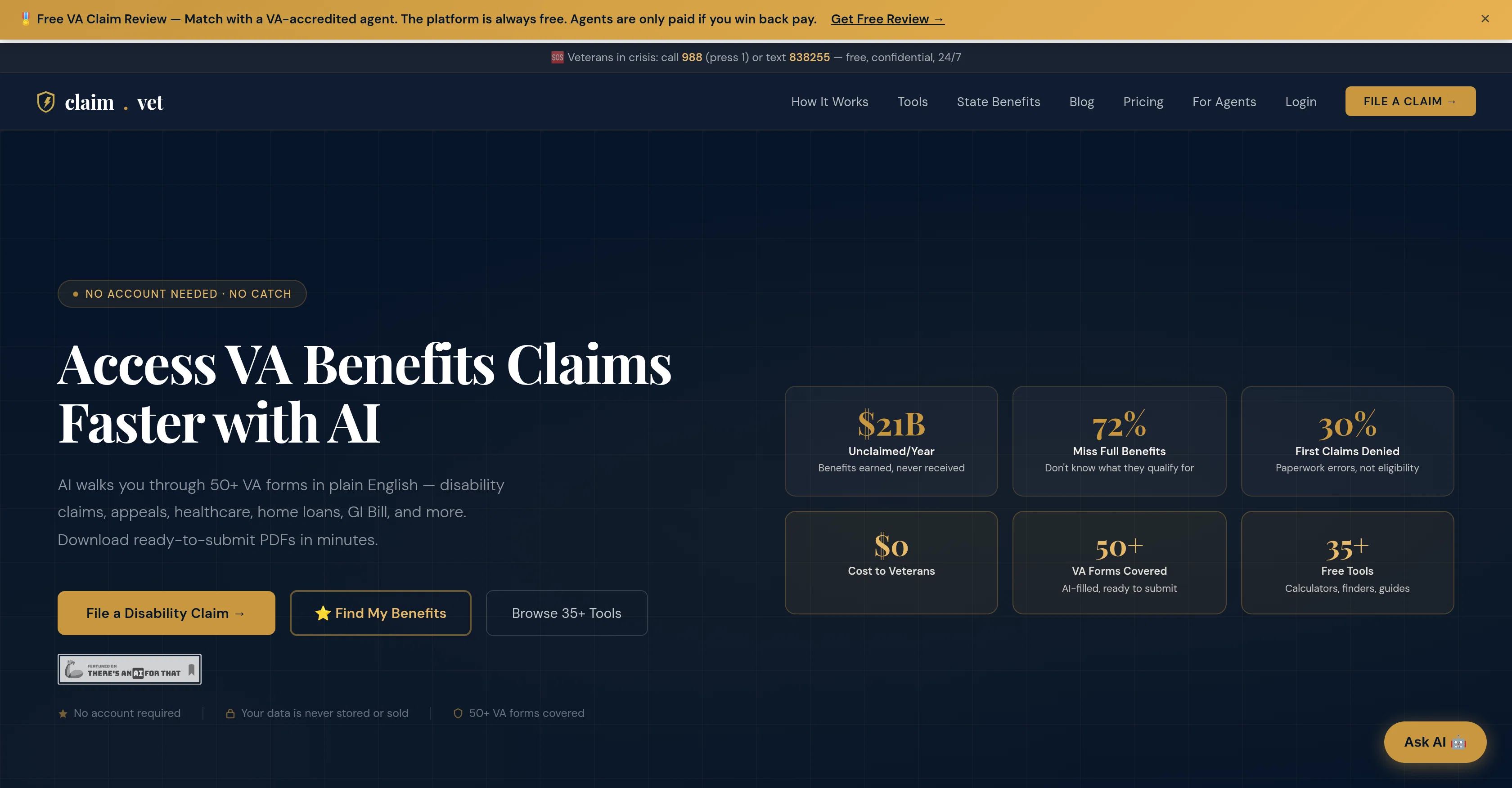 claim.vet screenshot