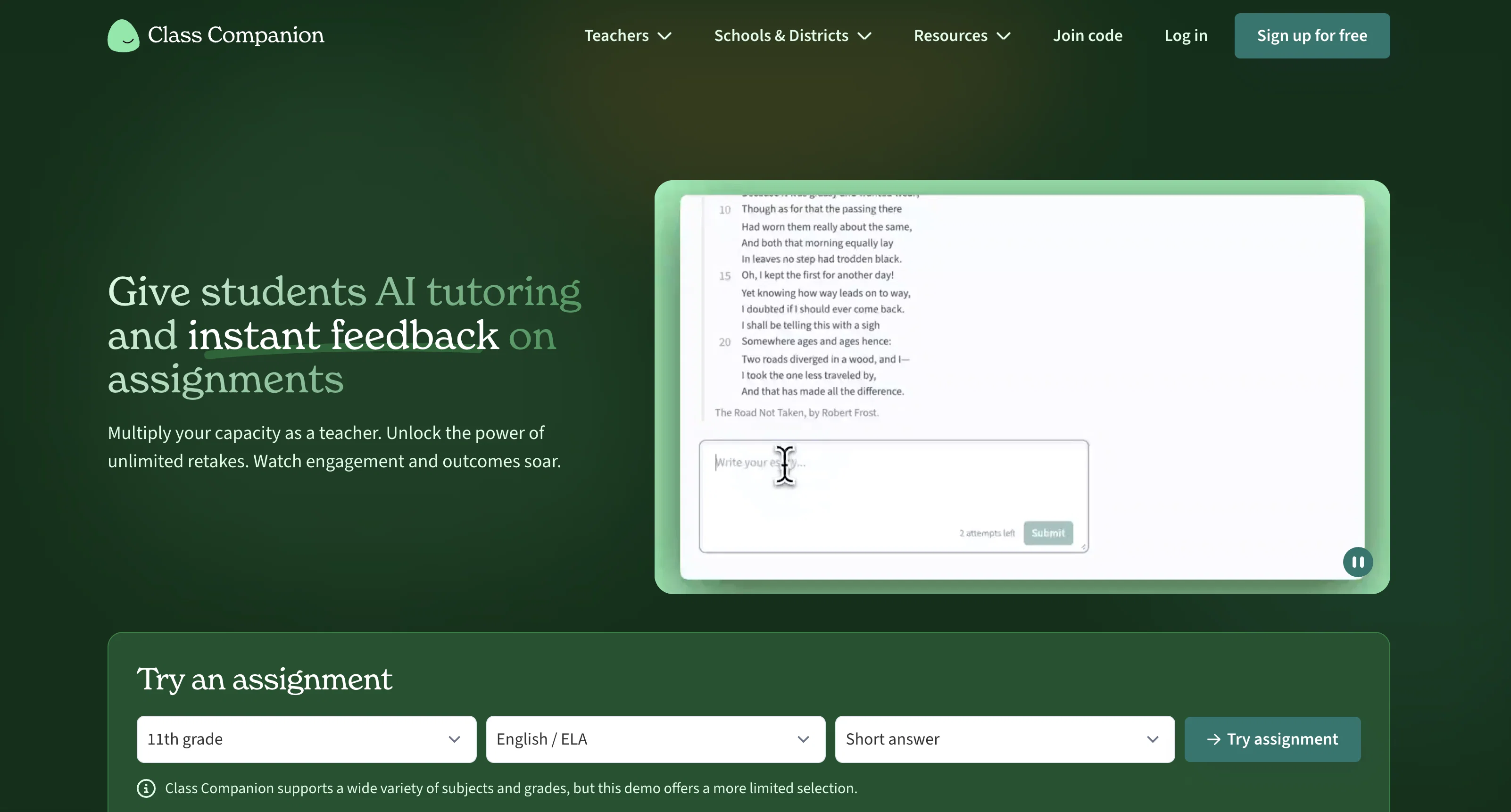 Class Companion screenshot