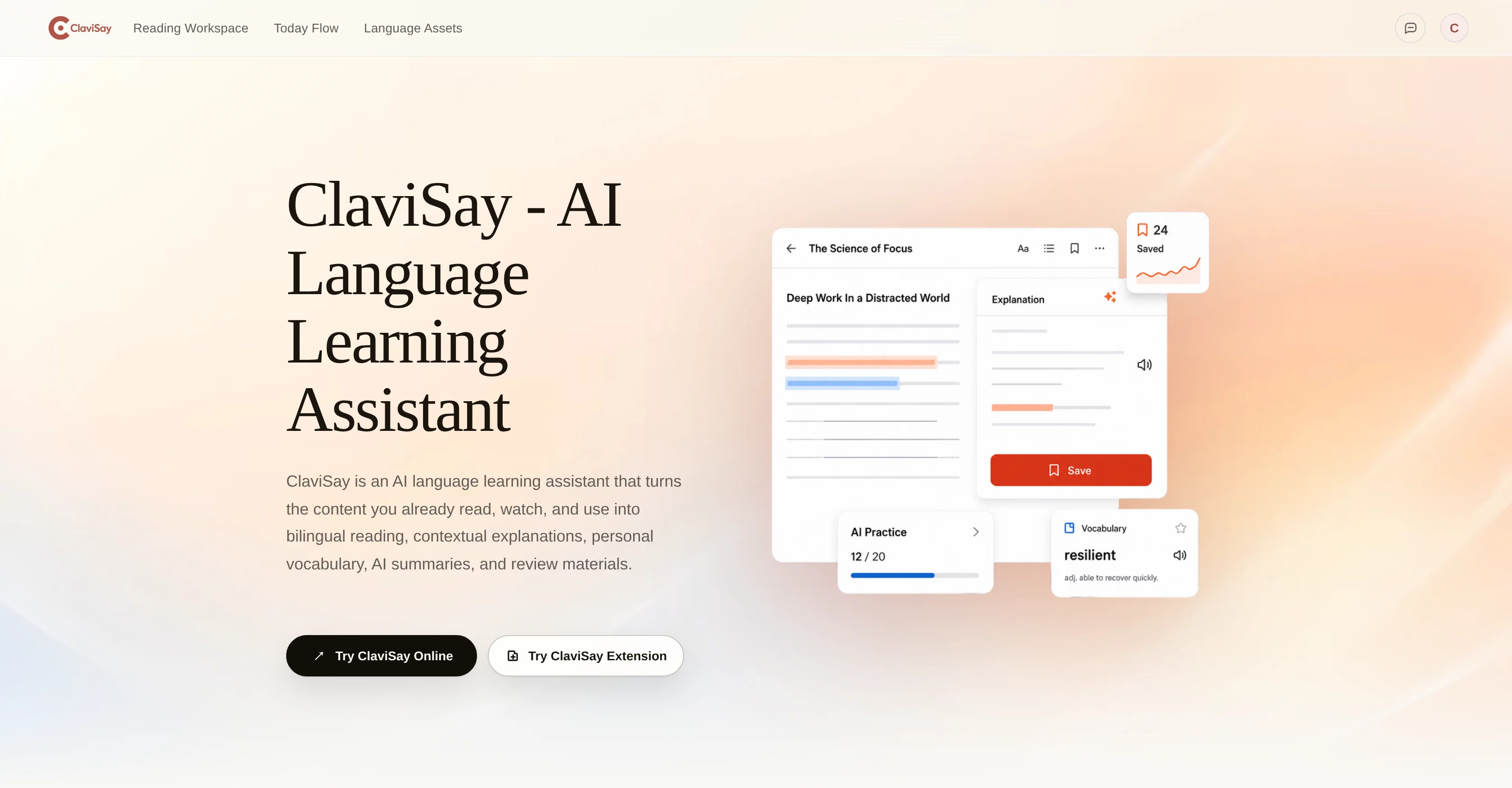 ClaviSay screenshot