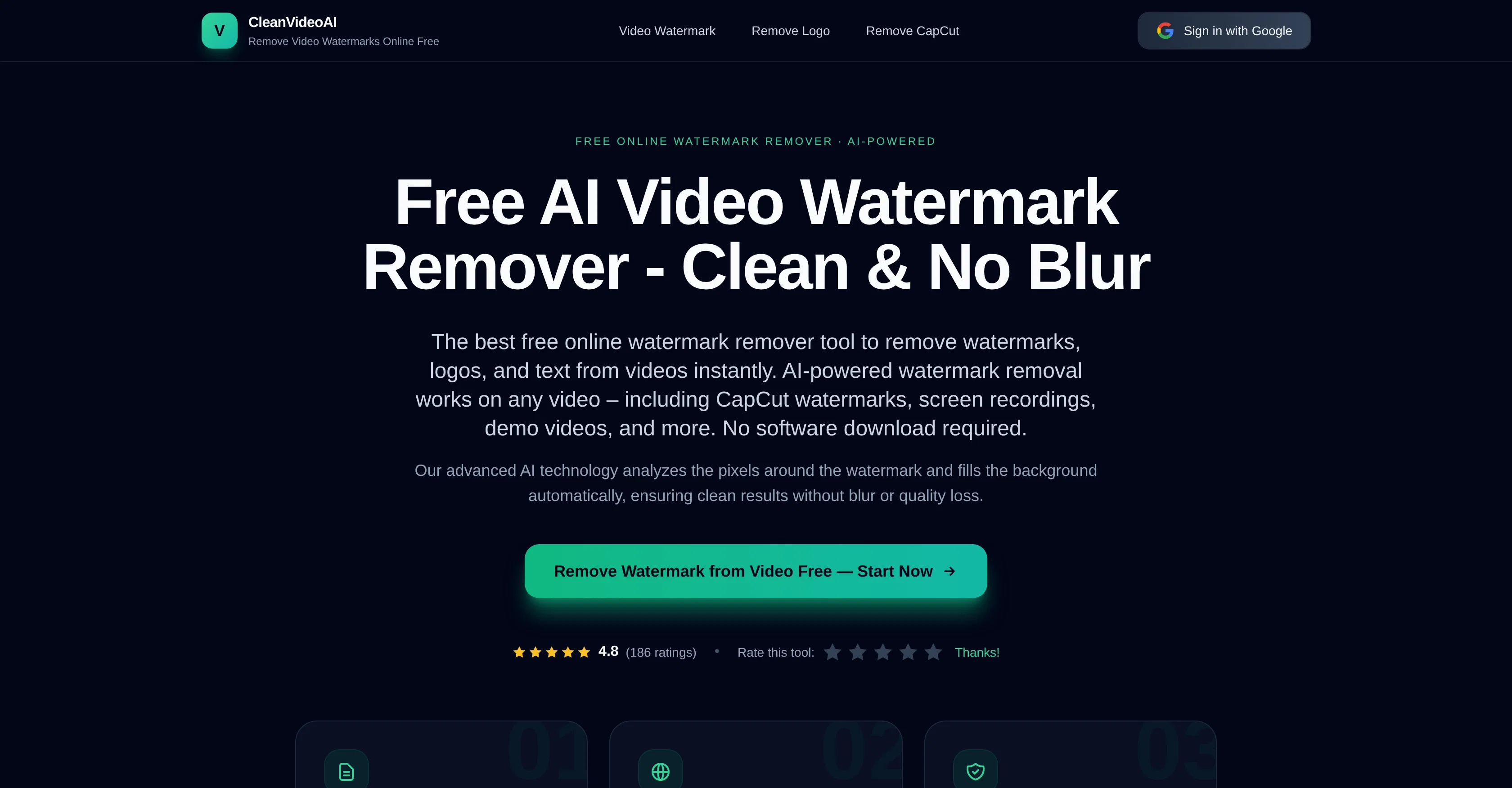CleanVideoAI Watermark Removal screenshot
