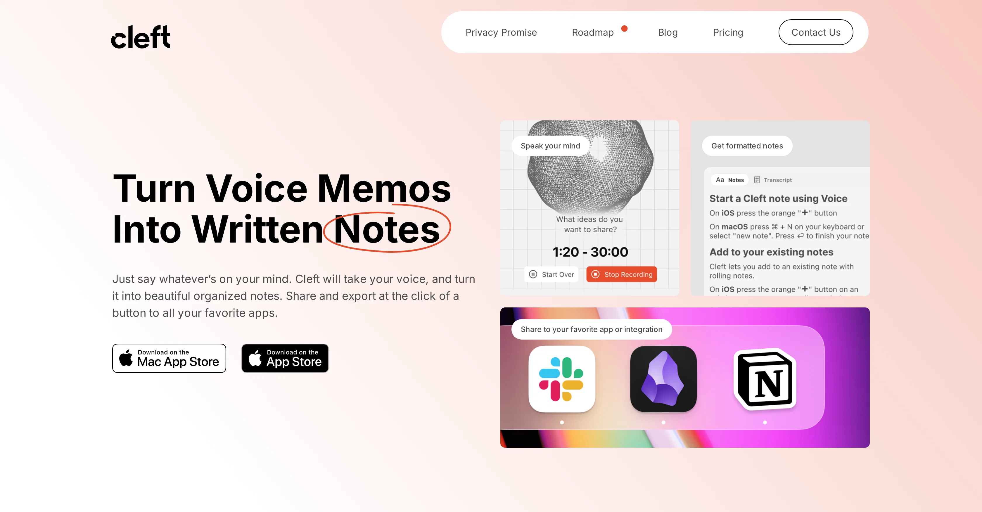 Cleft Notes screenshot