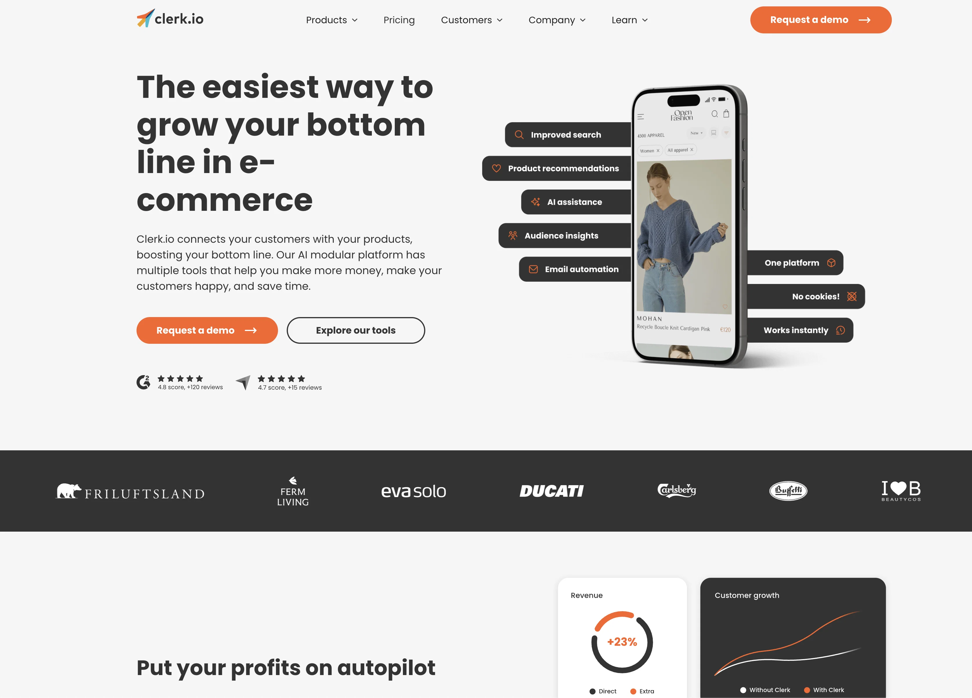 Clerk.io screenshot