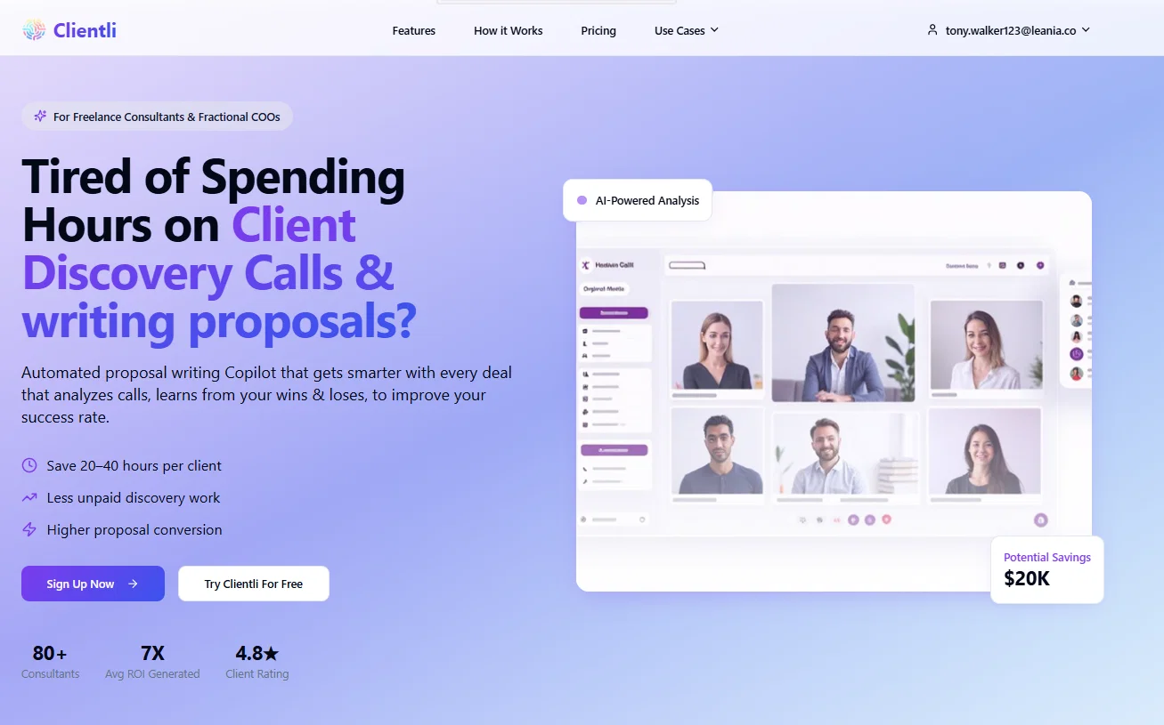 Clientli screenshot