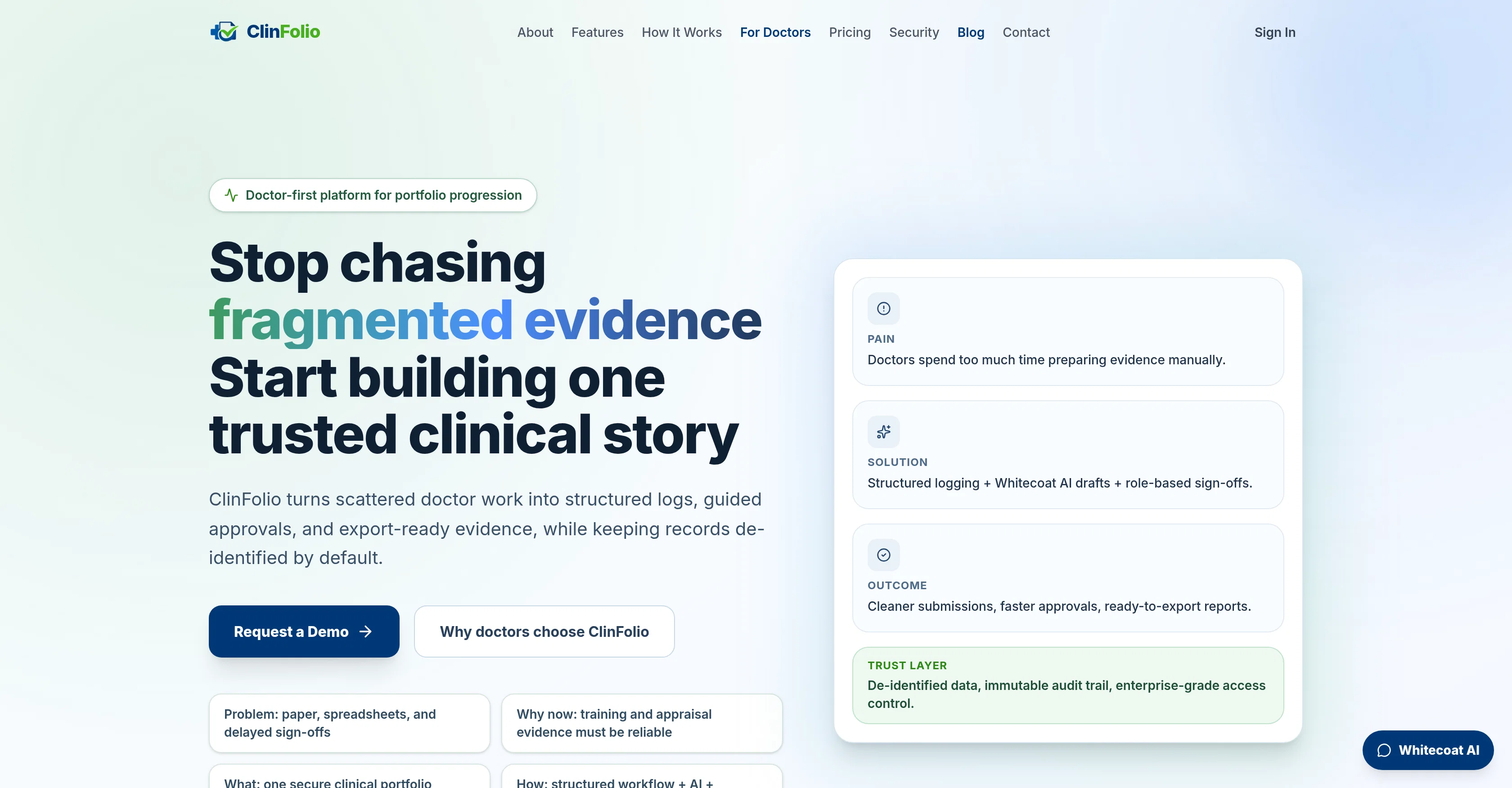 ClinFolio screenshot