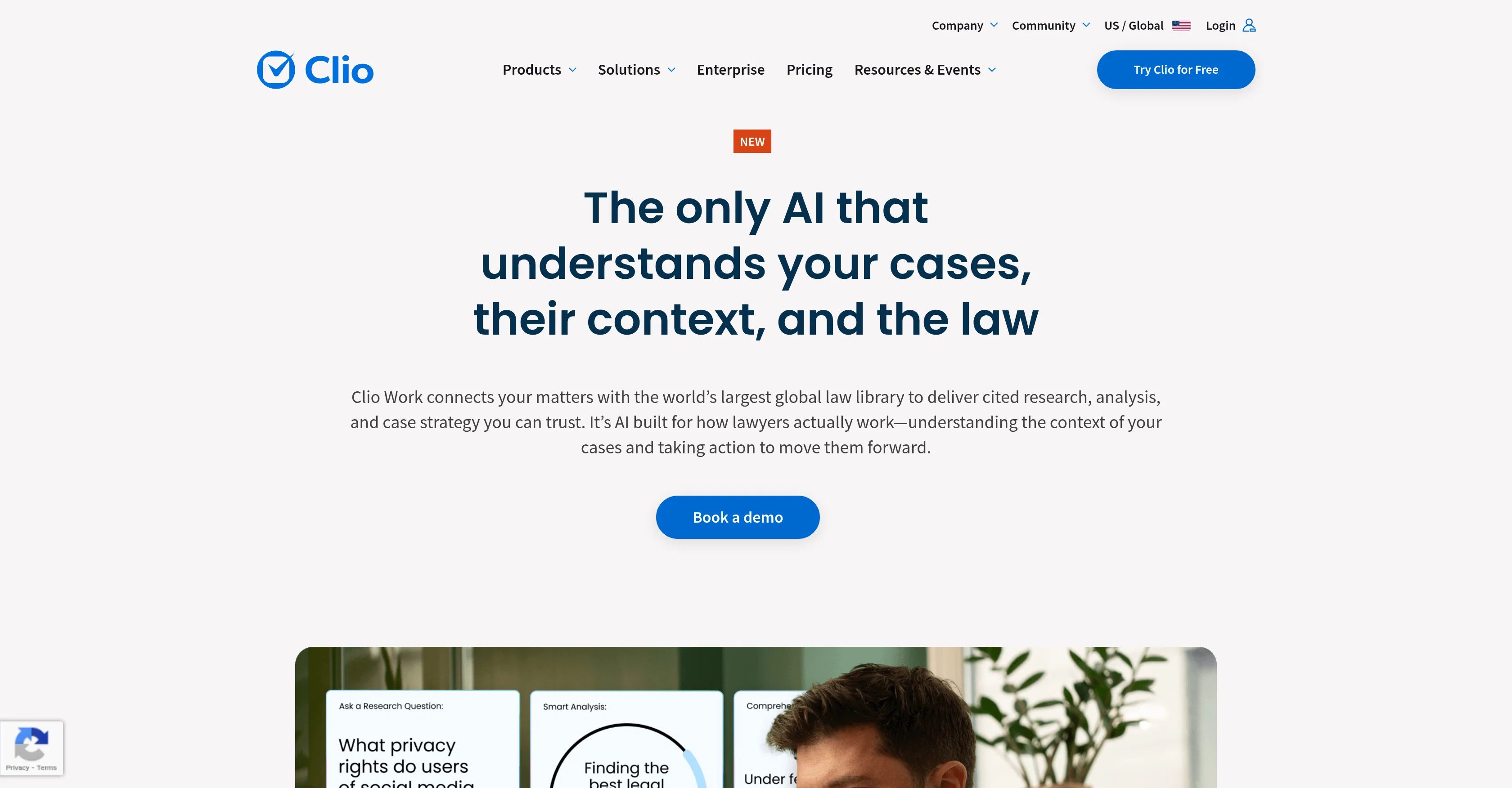Clio Work AI screenshot