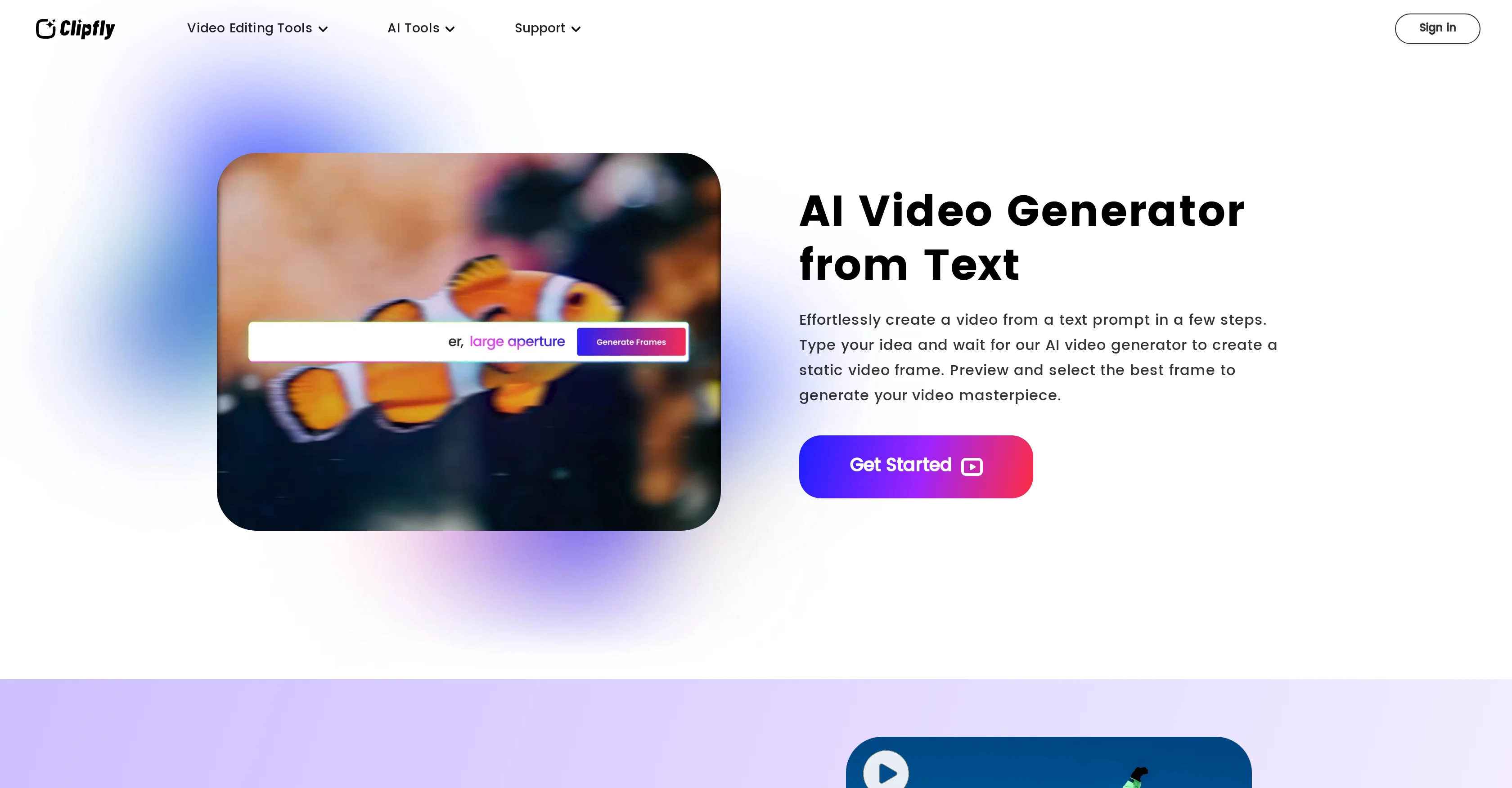 Clipfly AI Video Generator screenshot