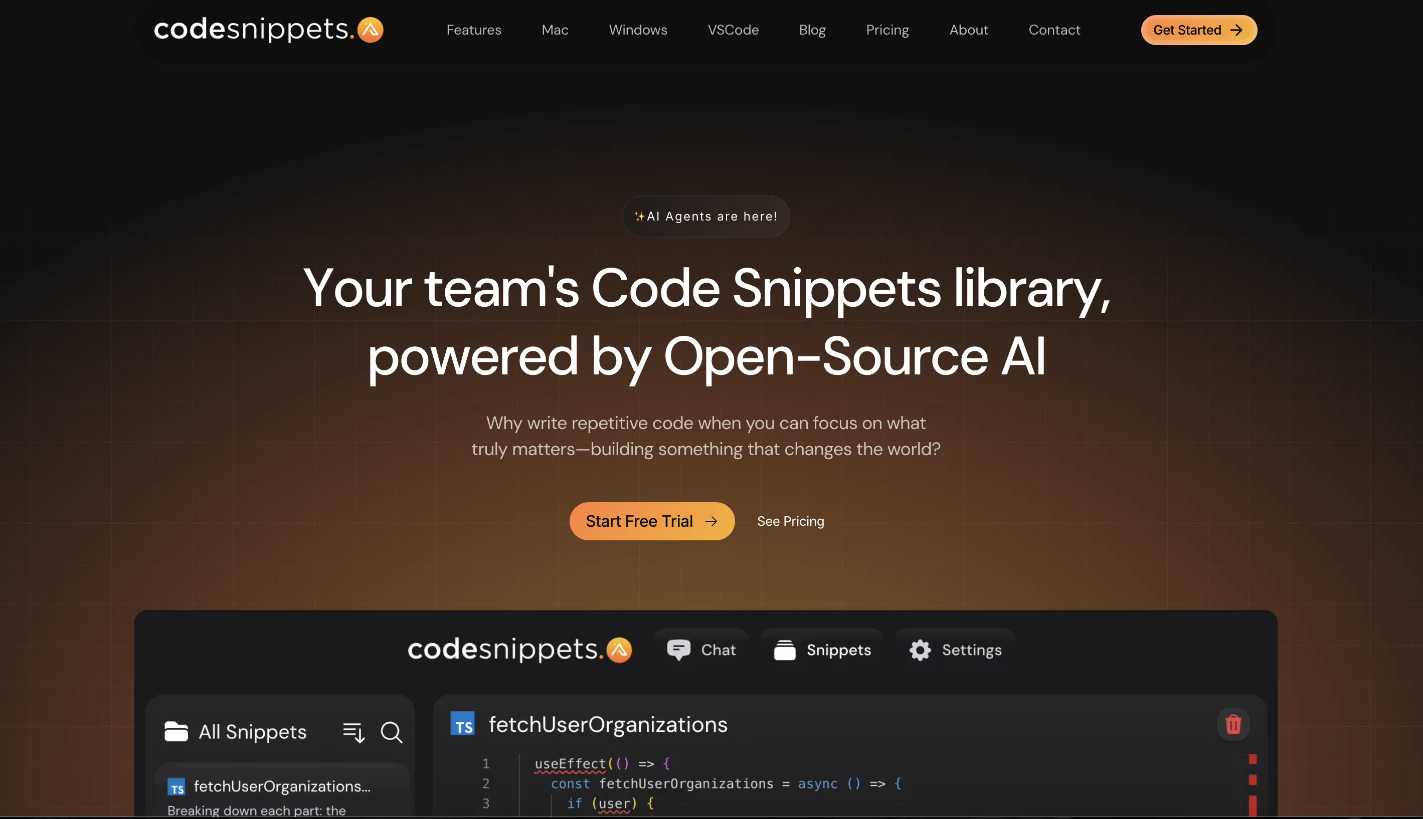 Code Snippets AI screenshot