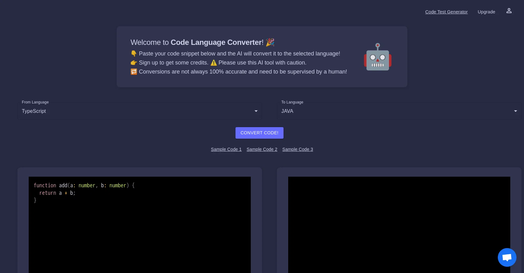 CodeConverter screenshot