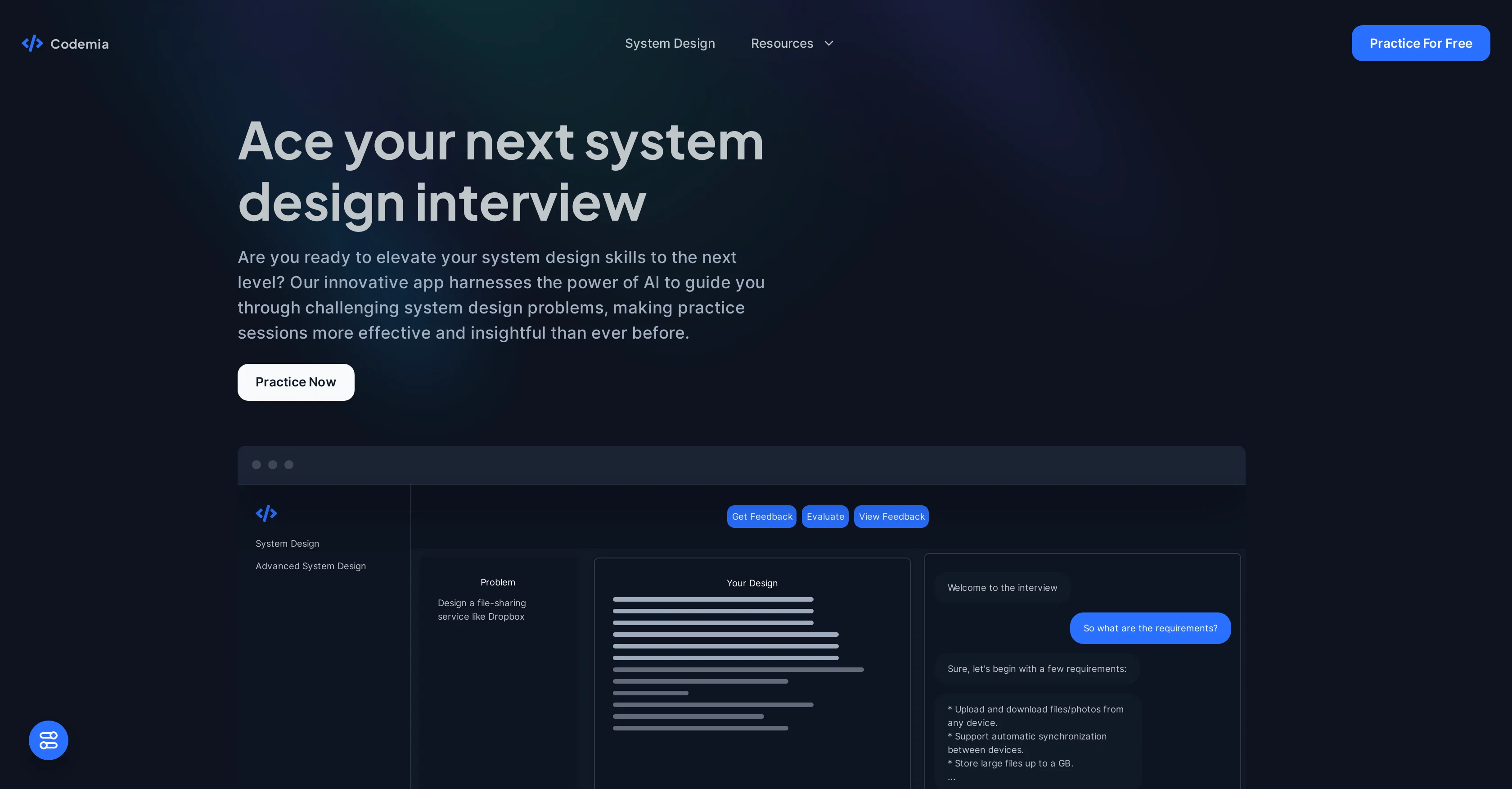 Codemia screenshot