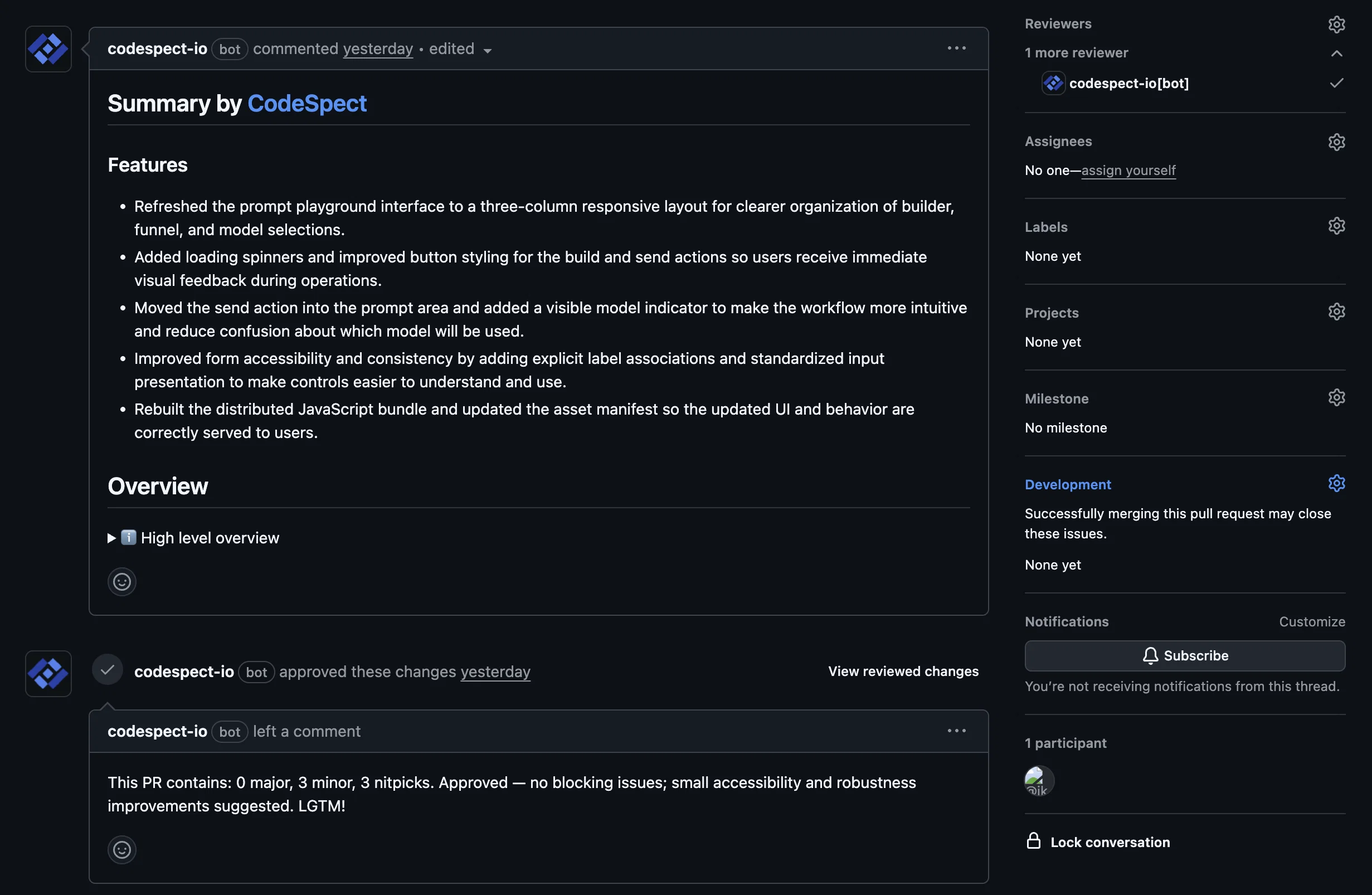 Codespect screenshot
