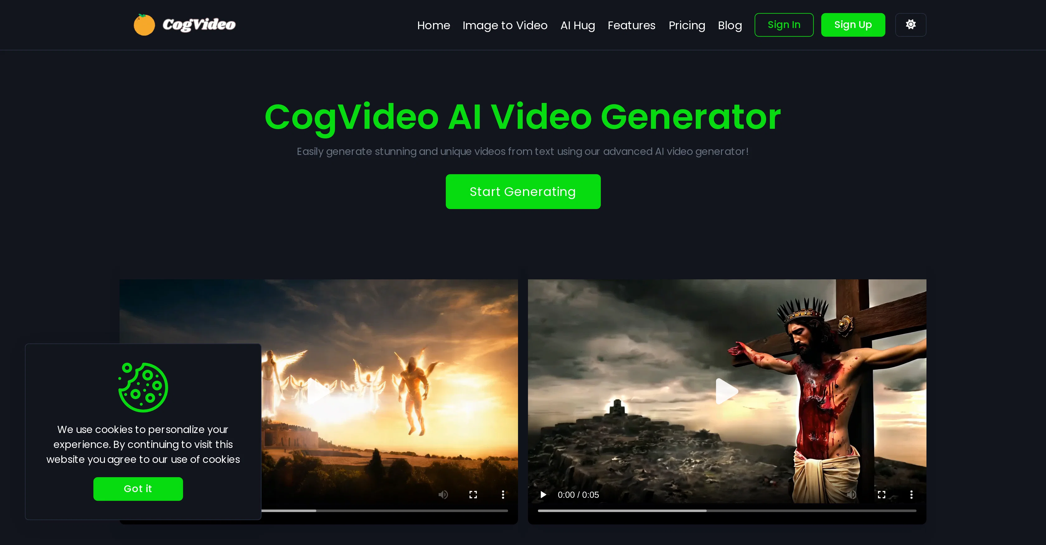 CogVideo screenshot