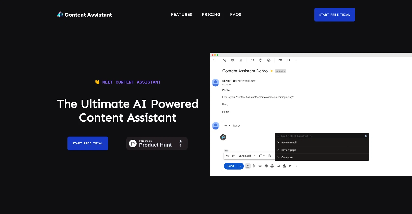 Content Assistant screenshot