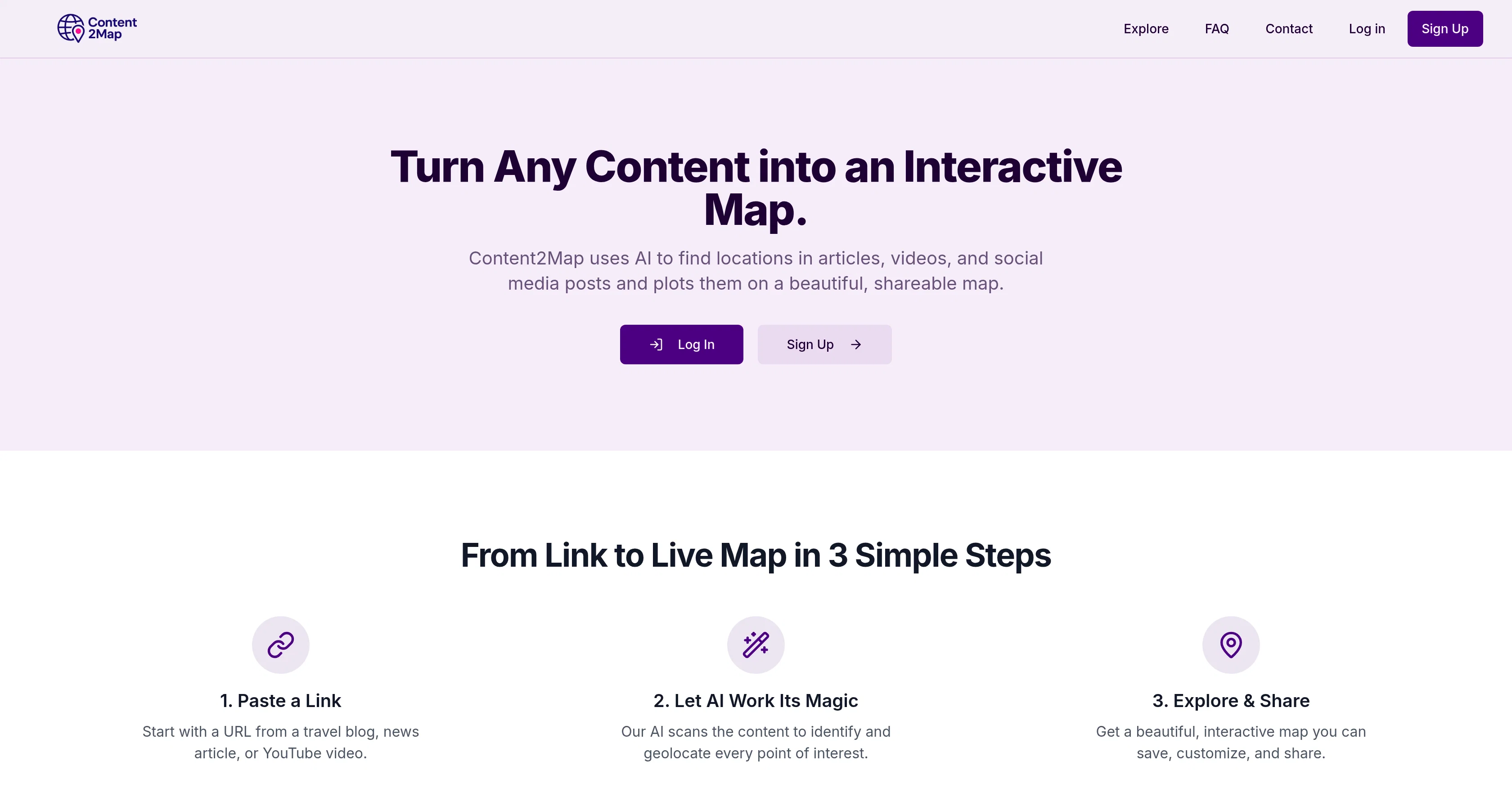 Content2Map screenshot