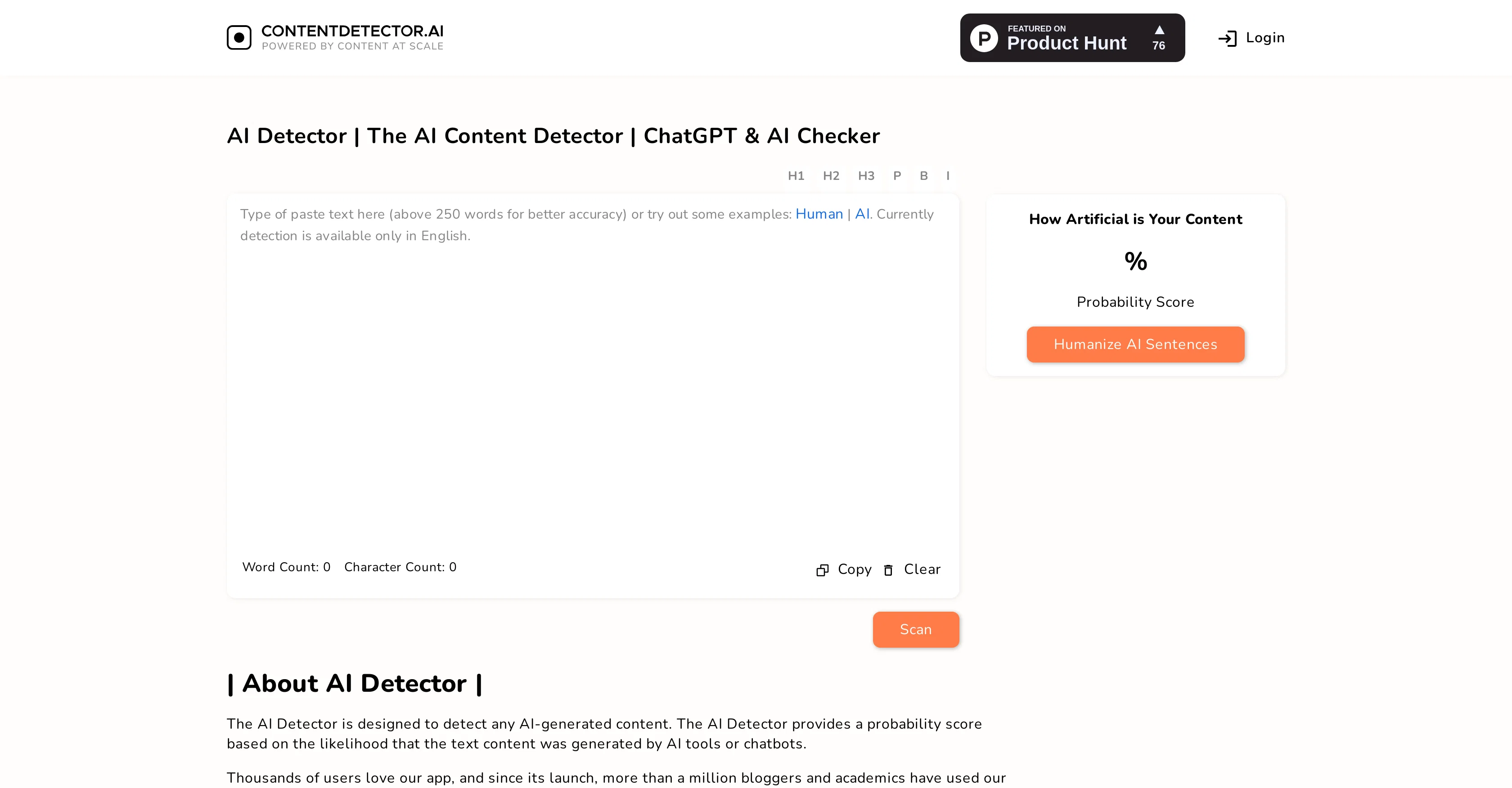 ContentDetector screenshot