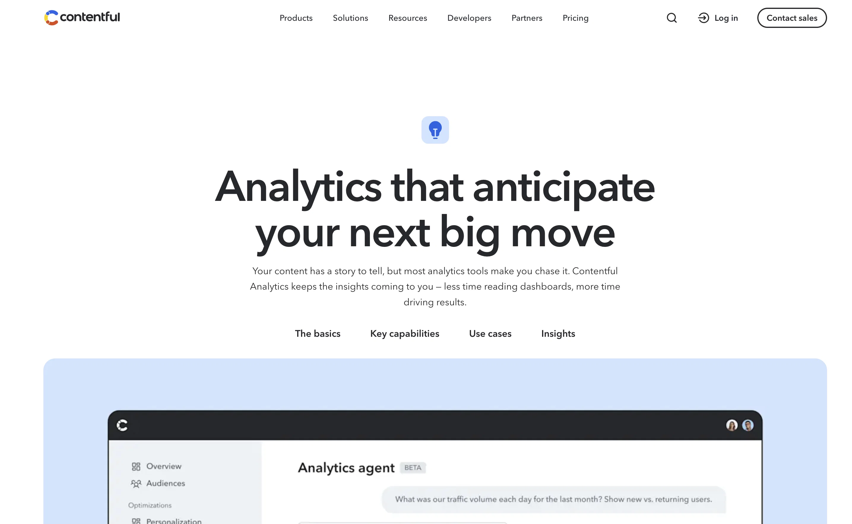 Contentful Analytics screenshot