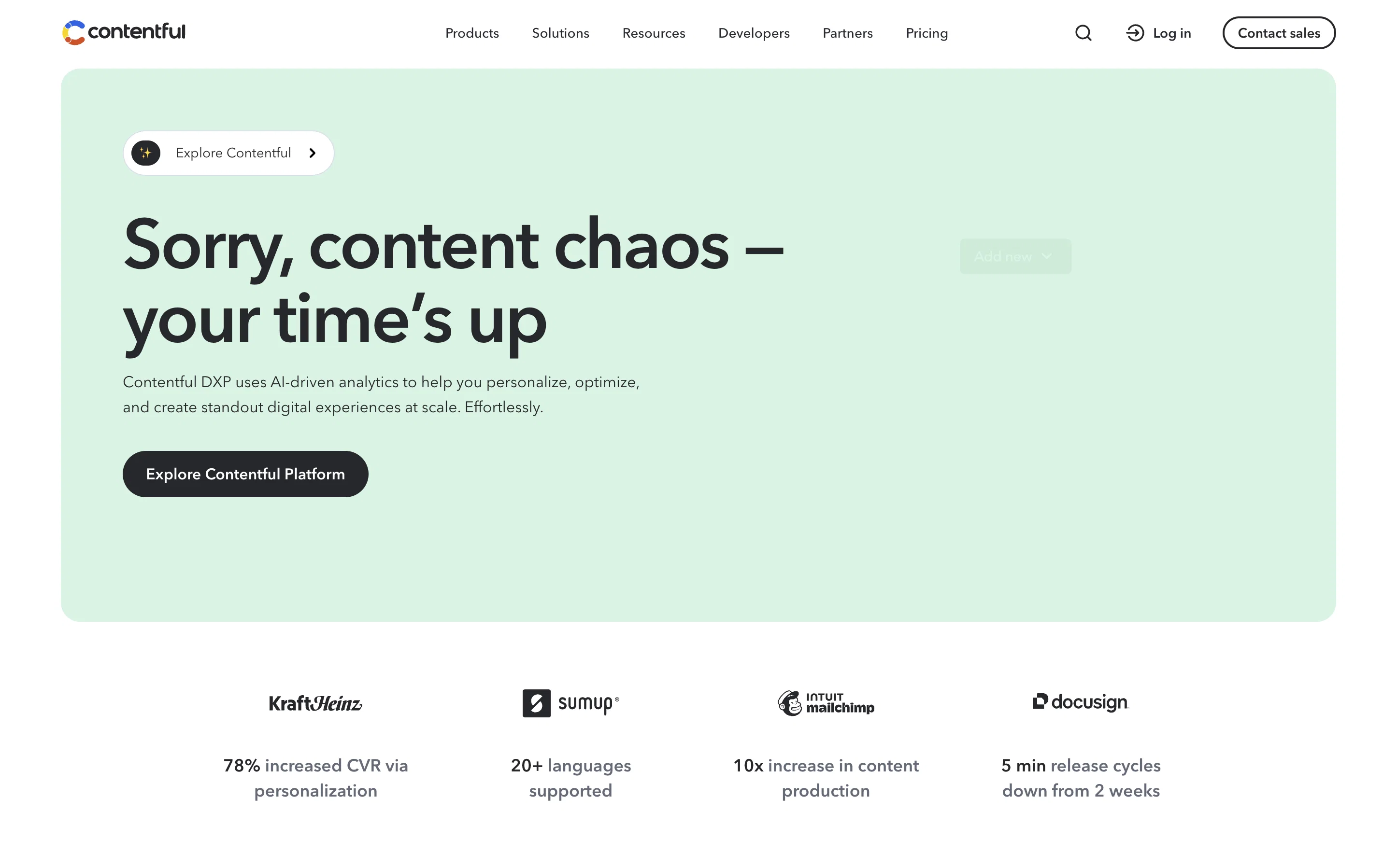 Contentful screenshot