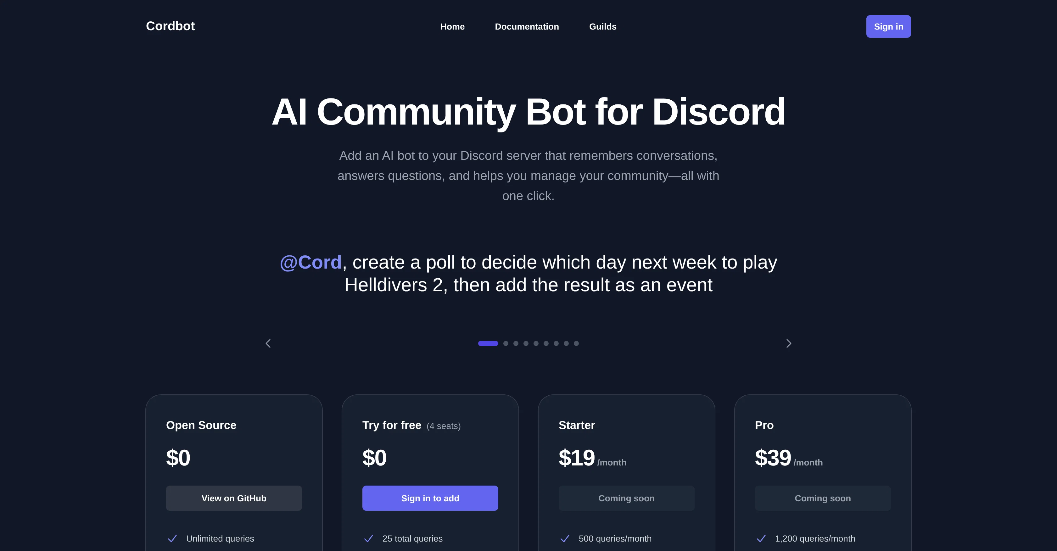 Cordbot screenshot