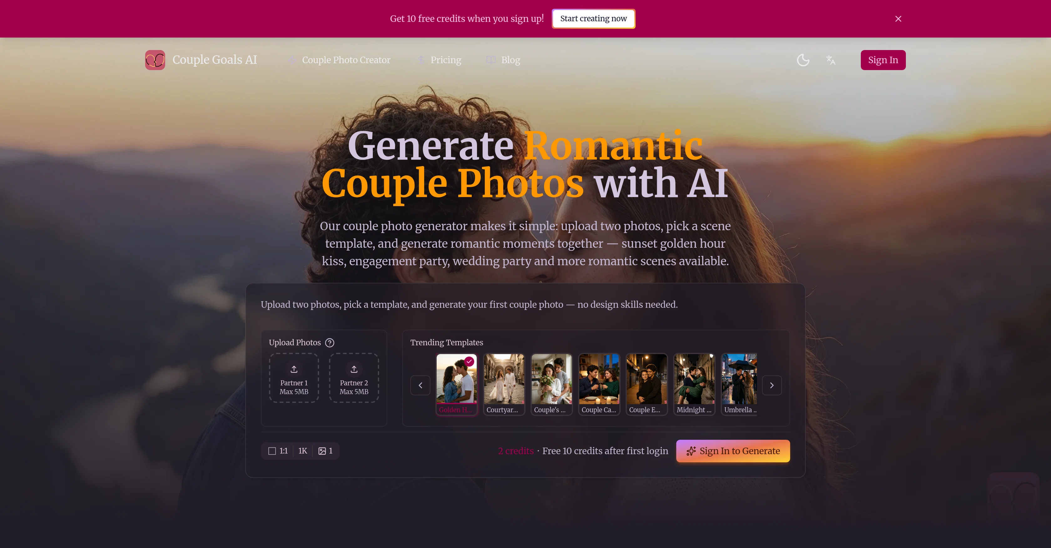 Couple Goals AI screenshot