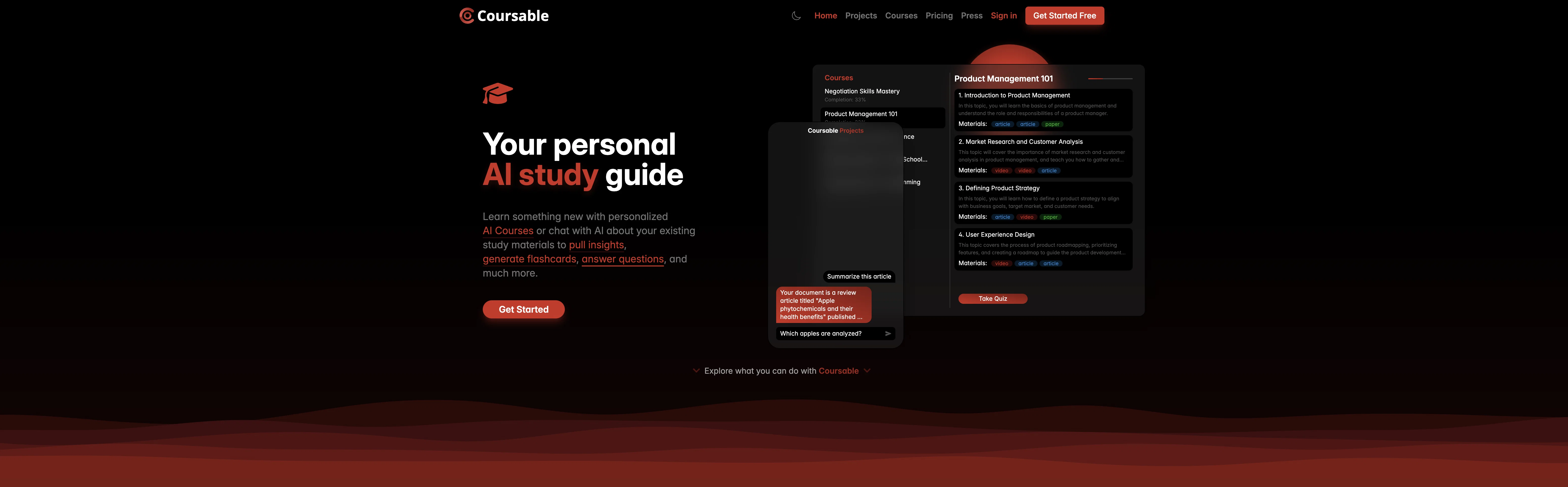 Coursable screenshot