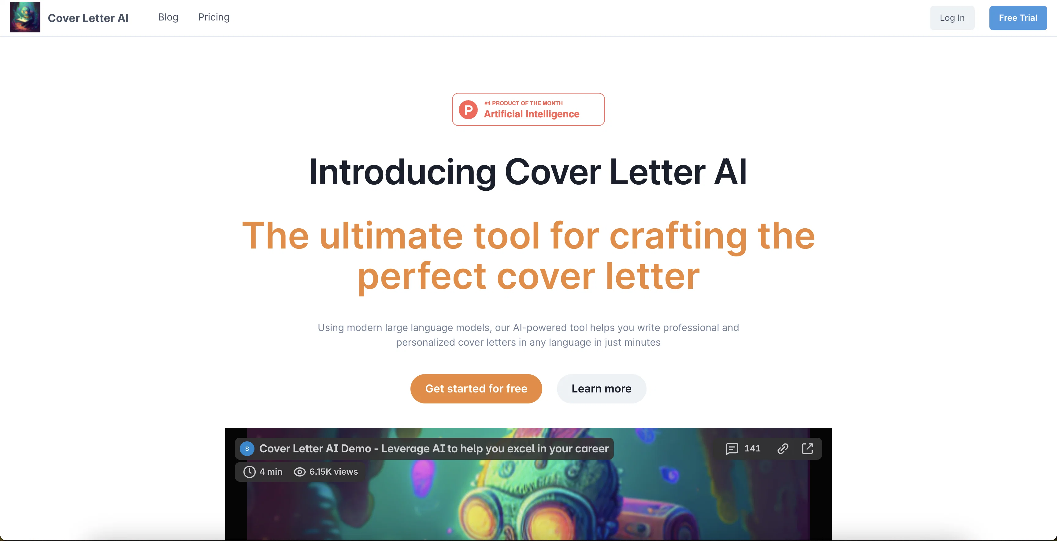 Cover Letter AI screenshot