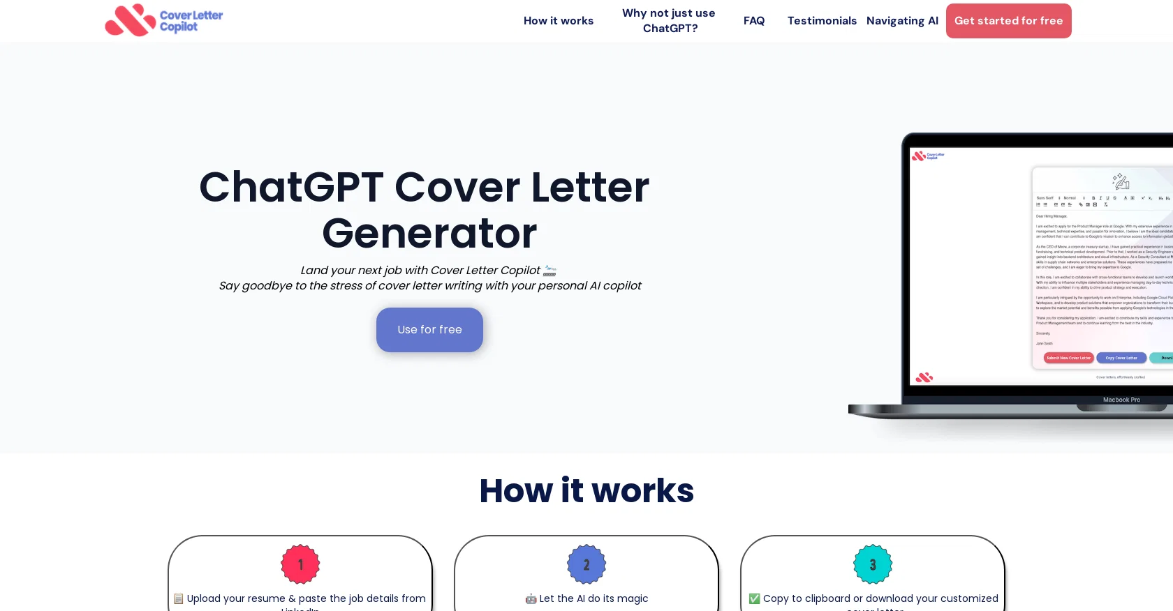 Cover Letter Copilot screenshot