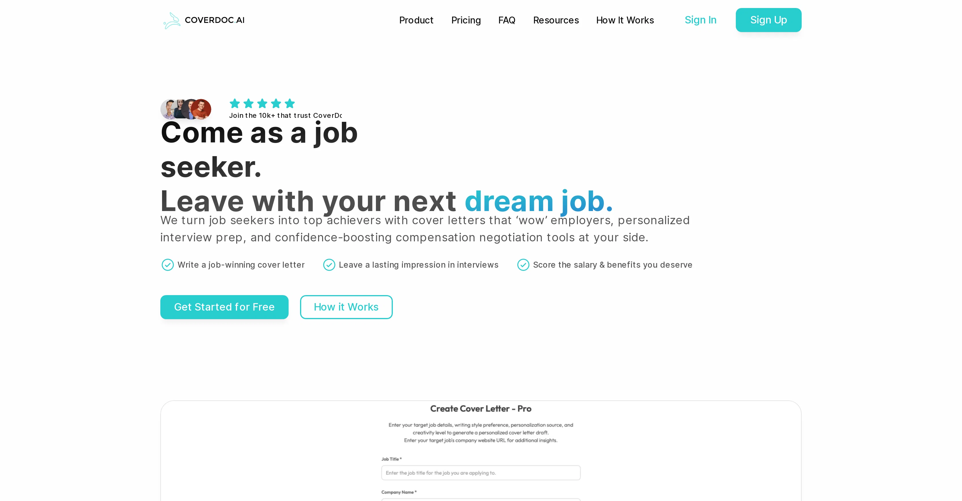 CoverDoc.ai screenshot