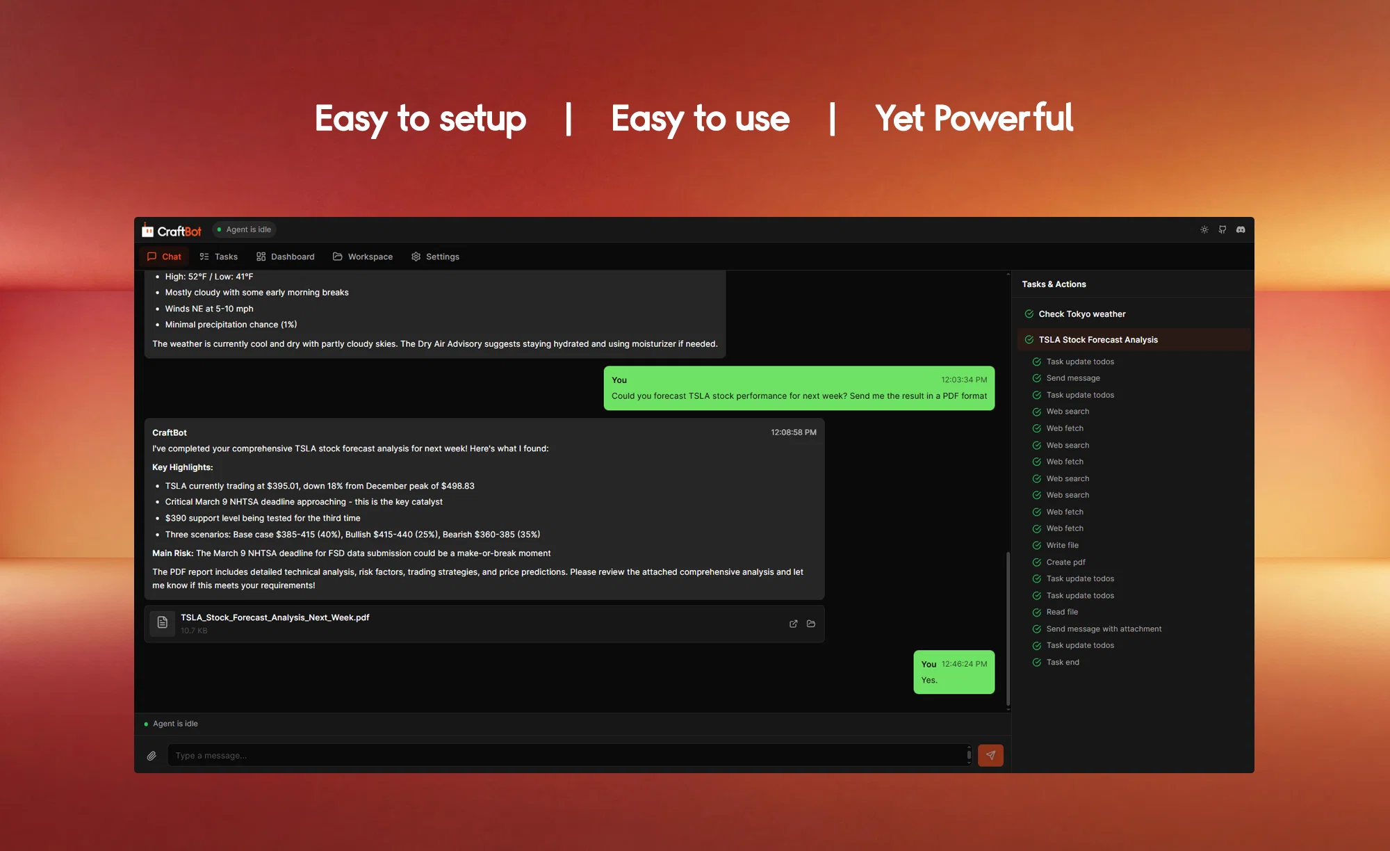 CraftBot screenshot