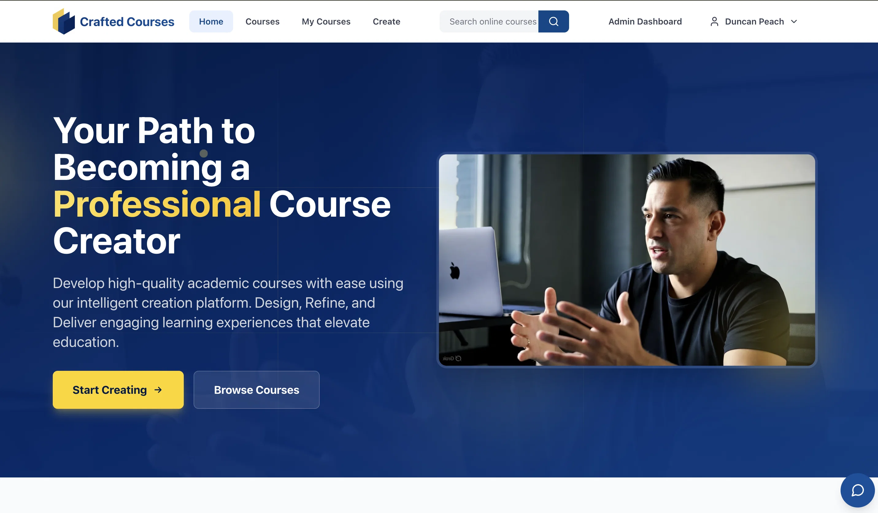 CraftedCourses.iov1.1 screenshot