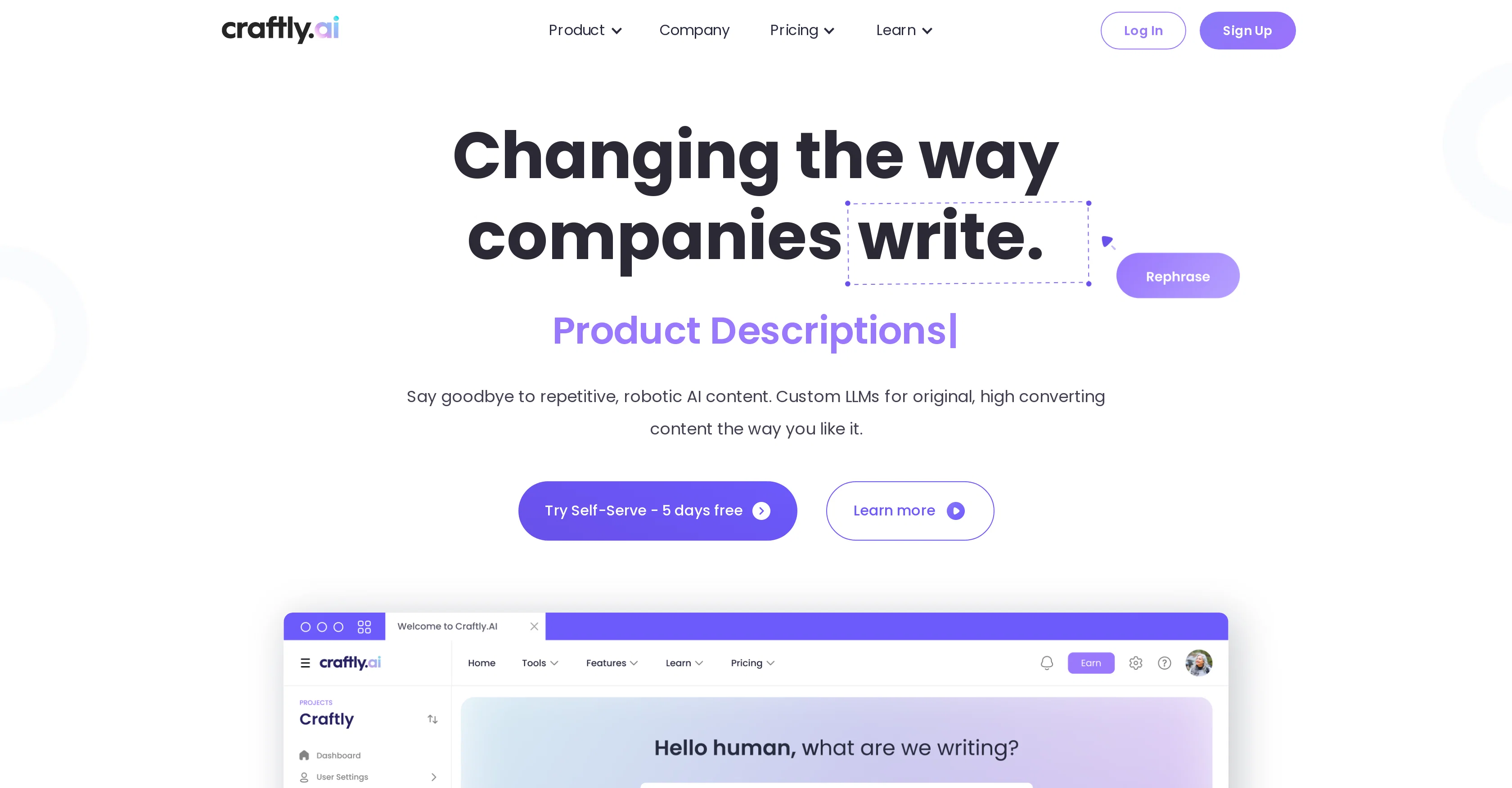 Craftly.AI screenshot