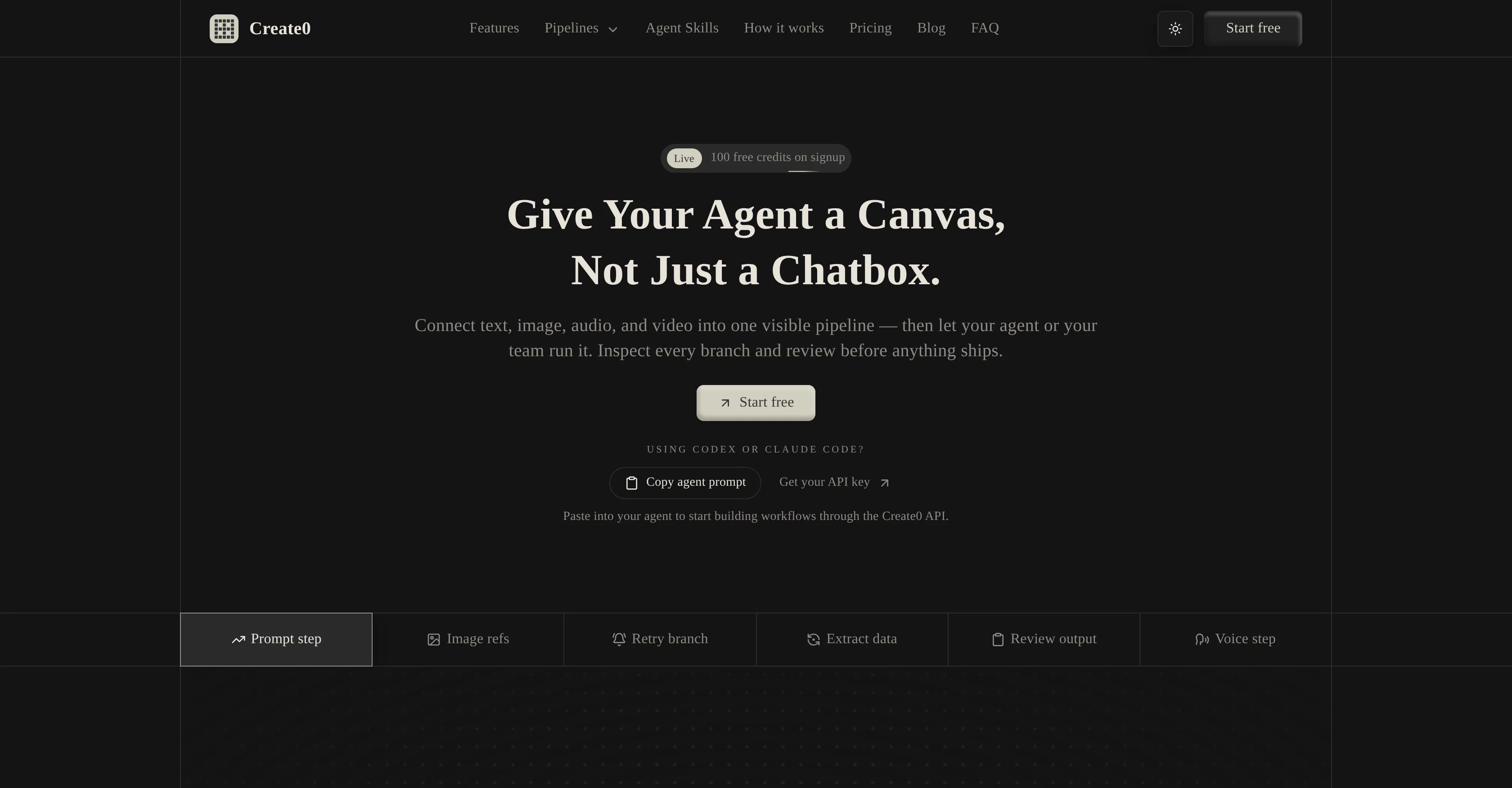 Create0 - AI Canvas screenshot