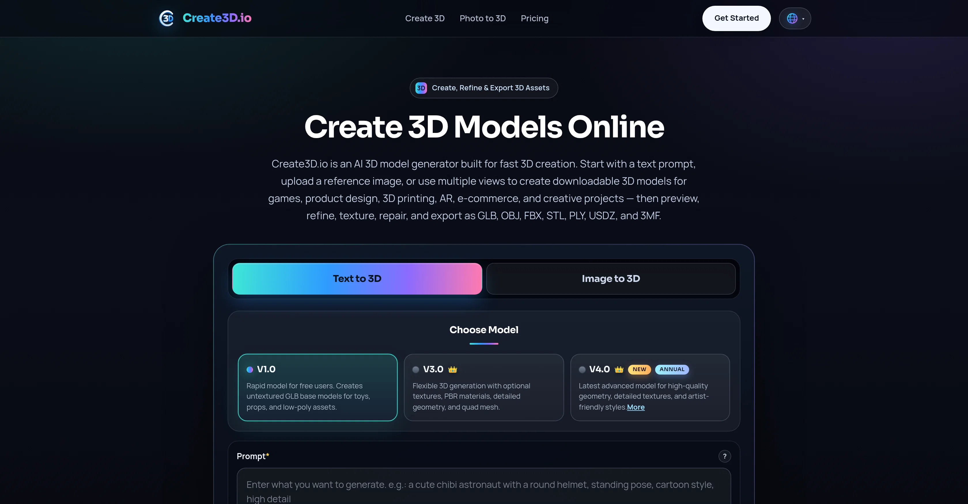 Create3D.io screenshot