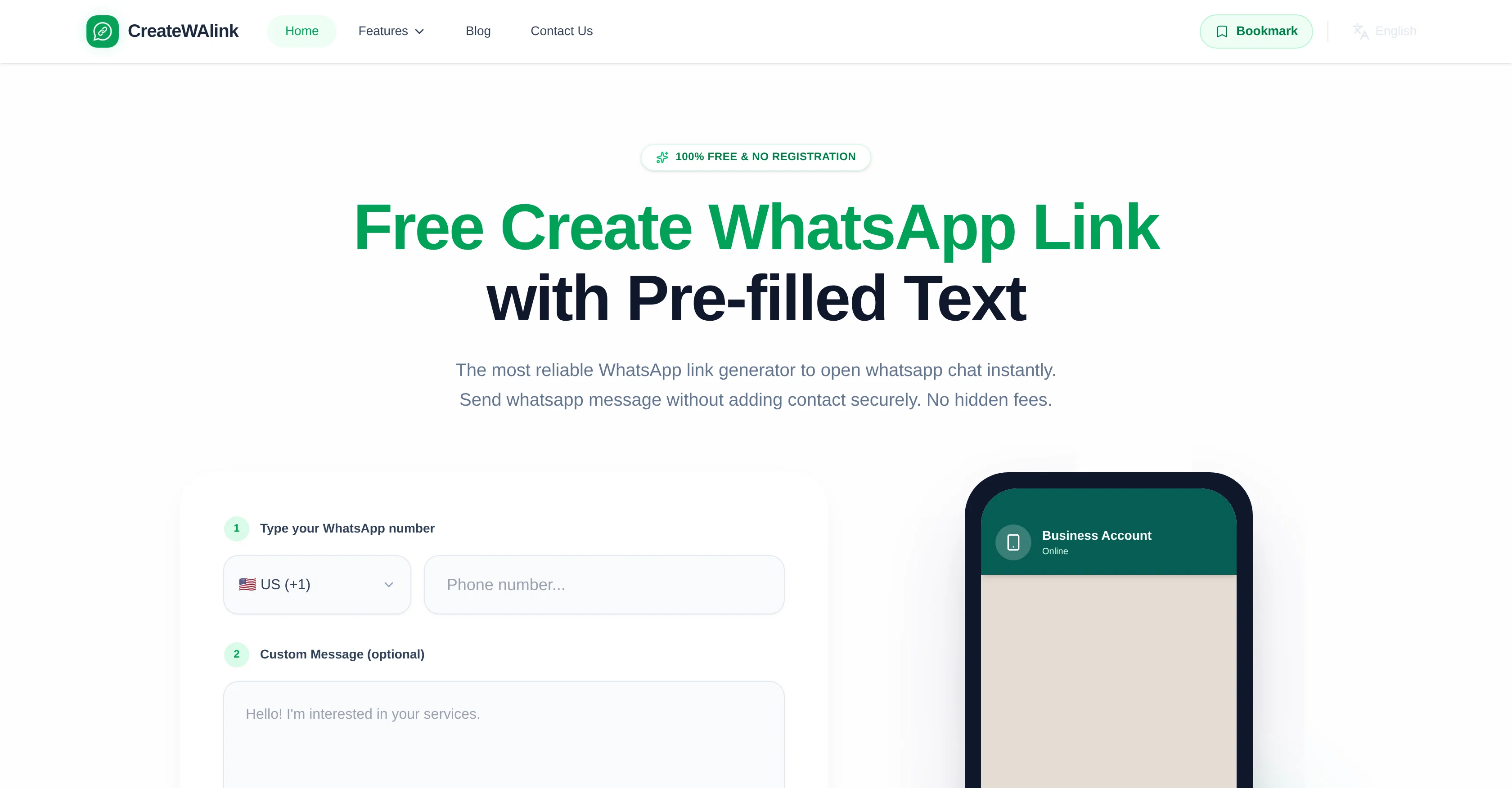 CreateWAlink screenshot