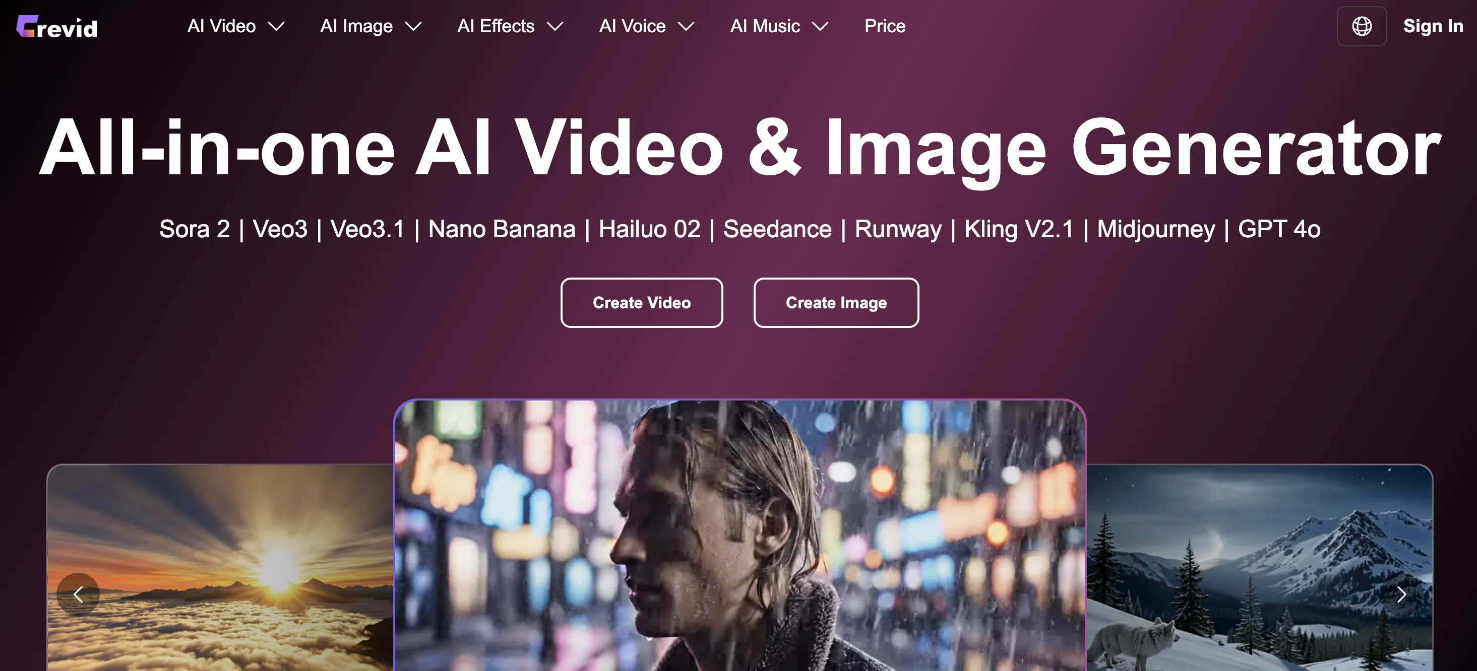 Crevid AI screenshot