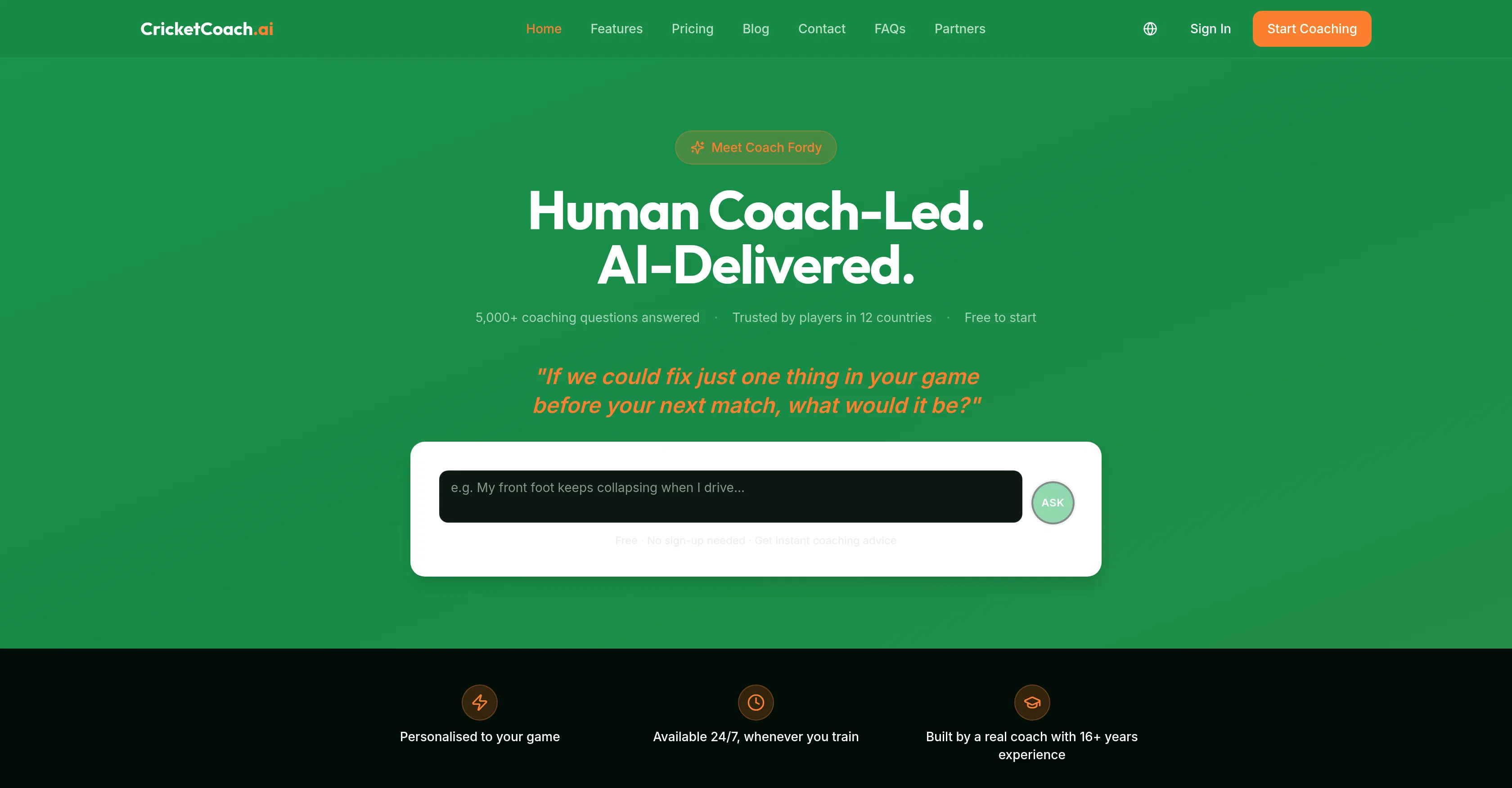 CricketCoach.ai screenshot