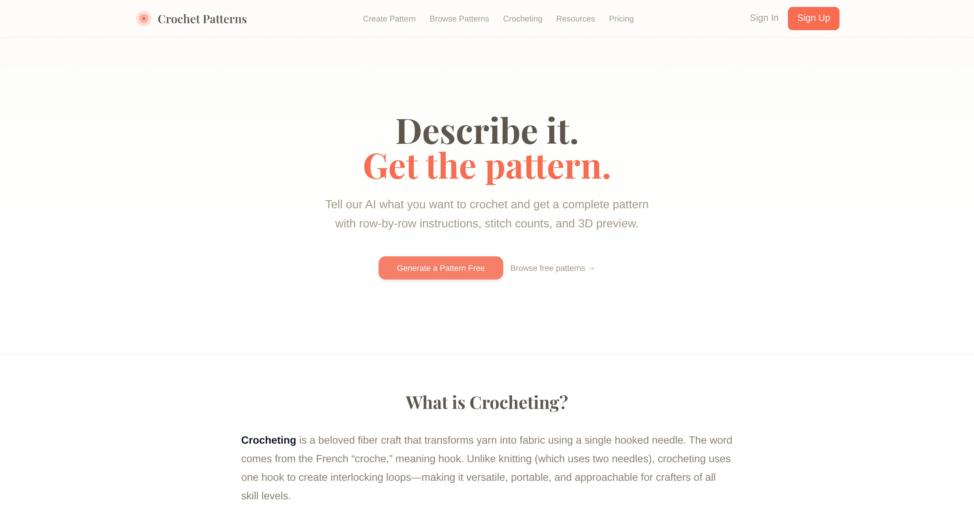 Crochets.site screenshot
