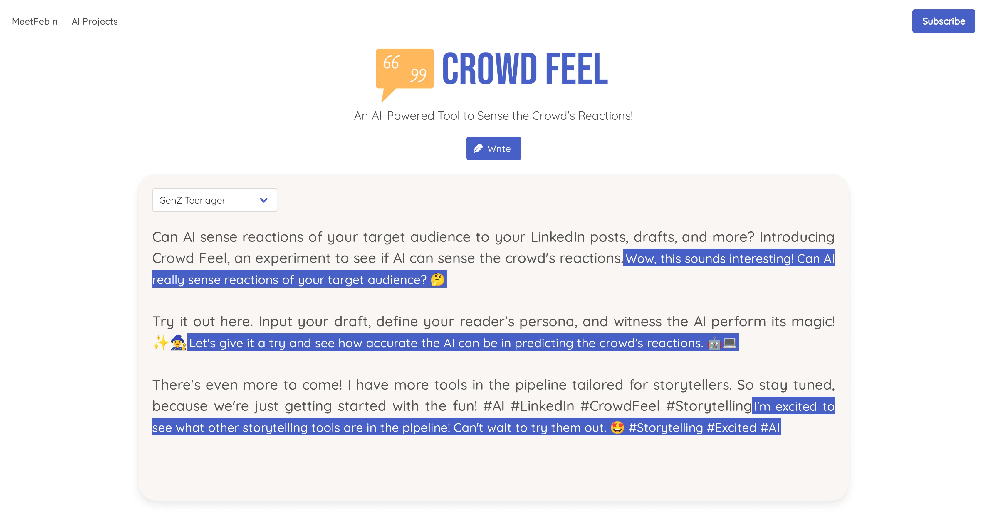Crowd Feel screenshot