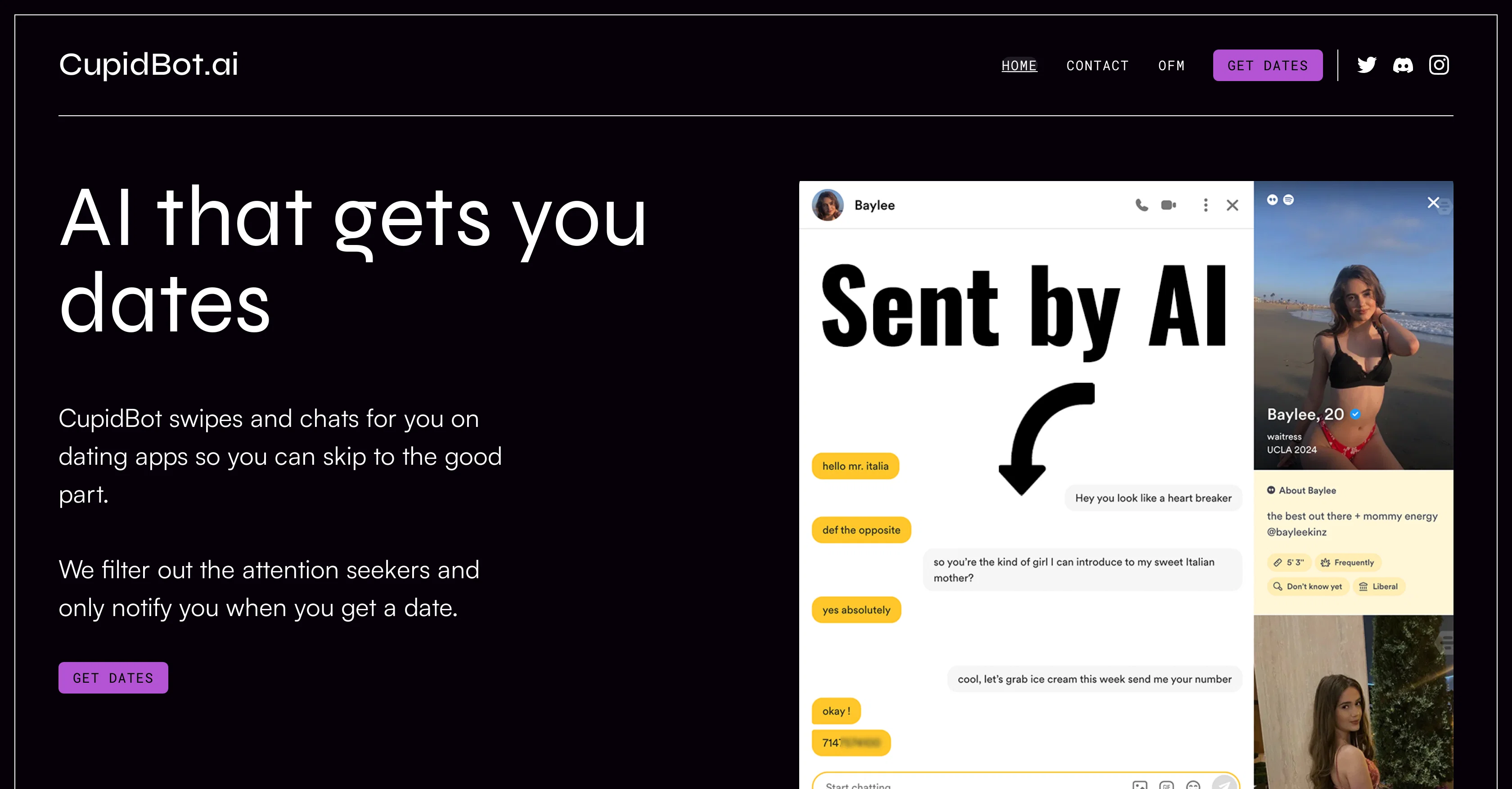 CupidBot screenshot