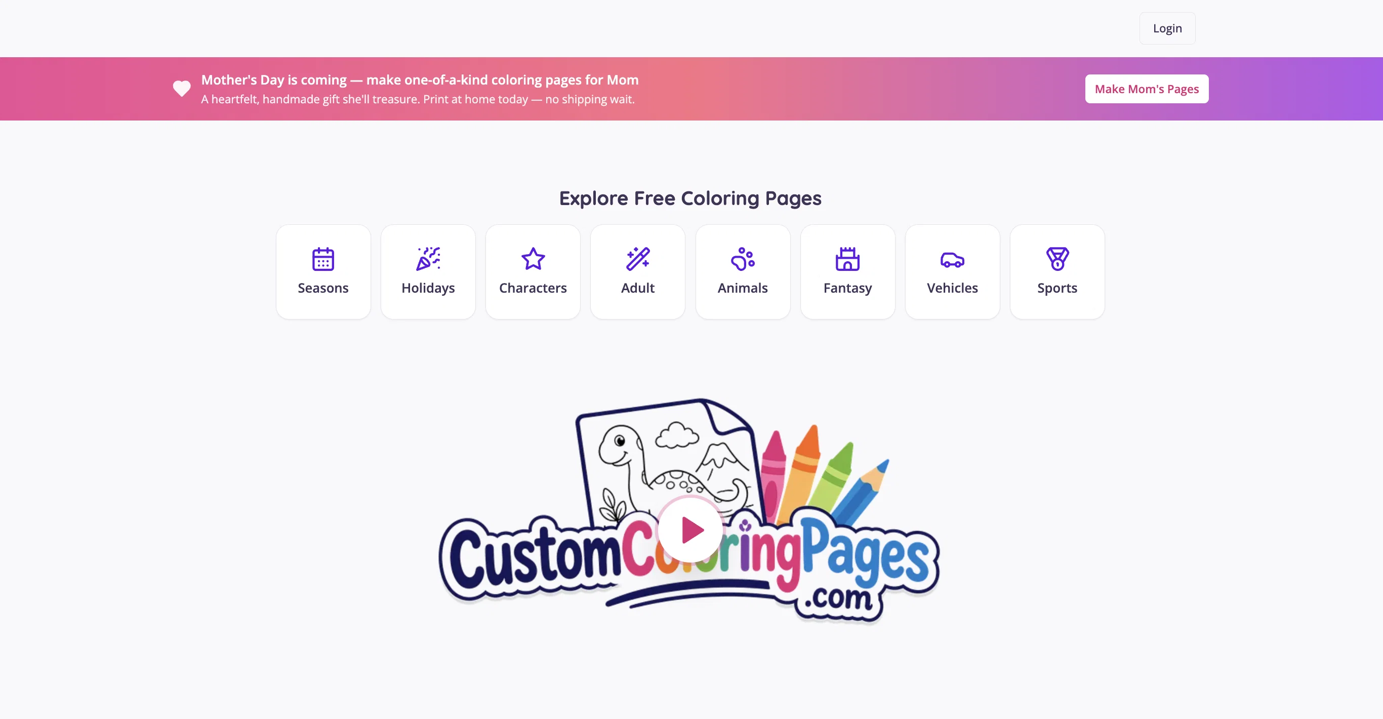 CustomColoringPages.com screenshot