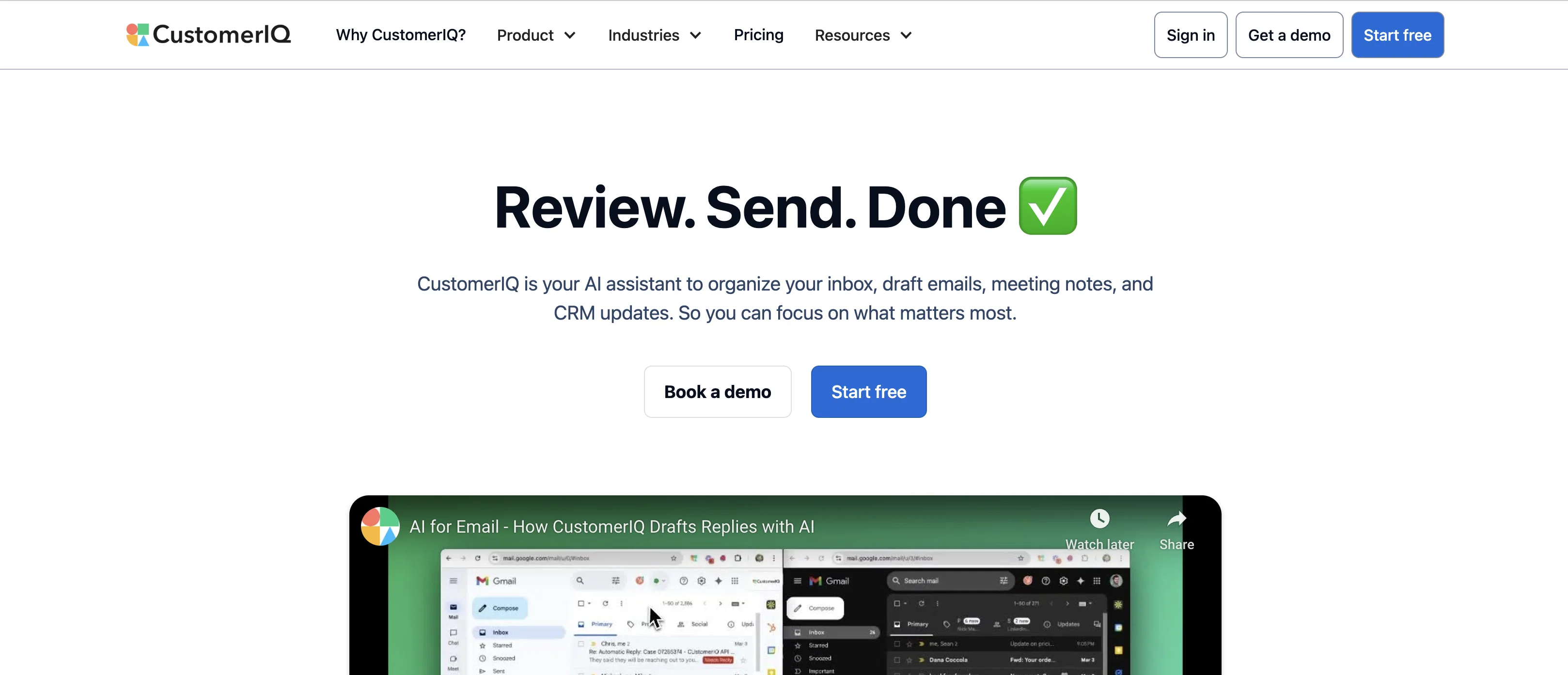 CustomerIQ2.0 screenshot