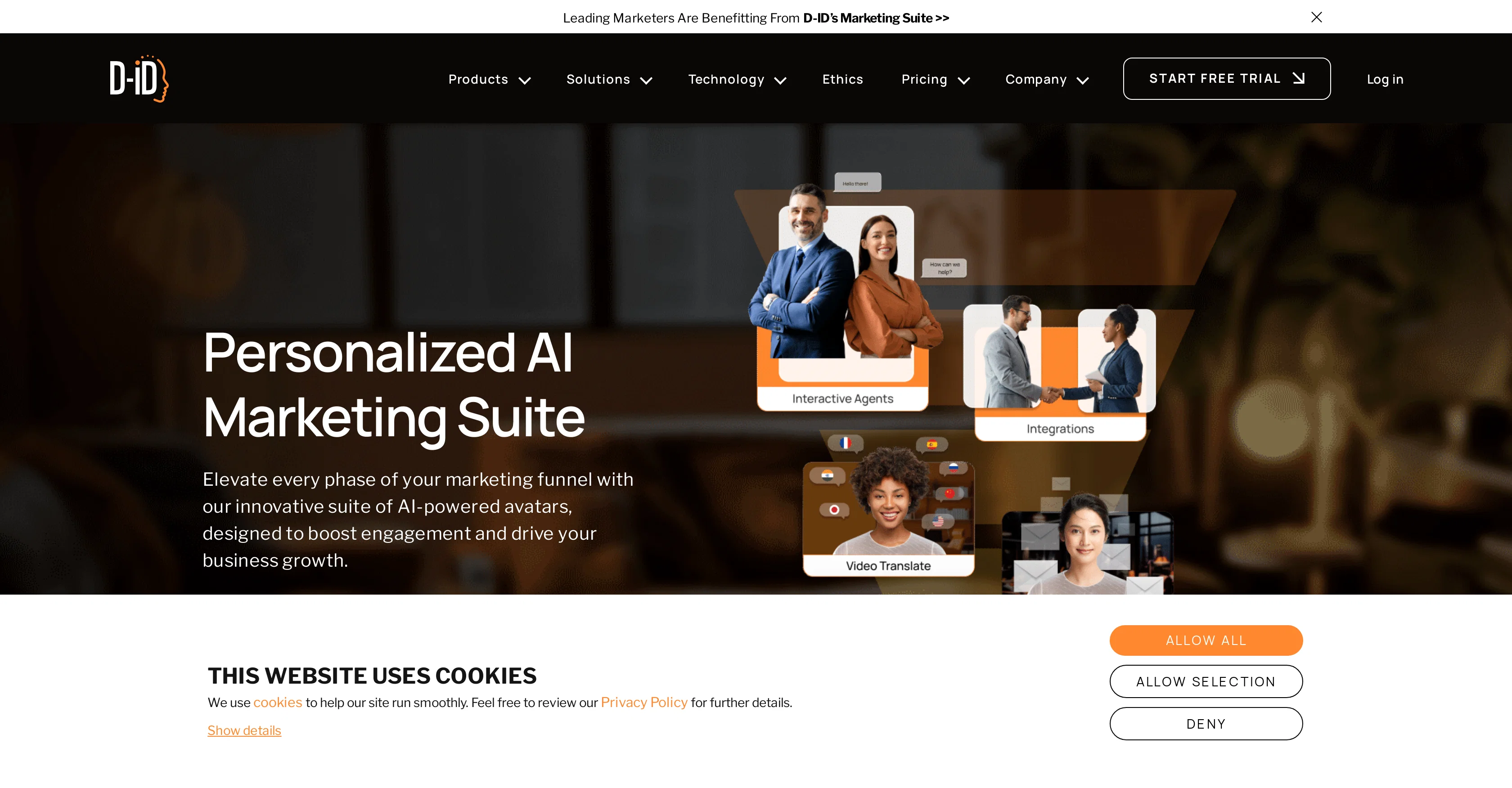 D-ID AI Marketing Suite screenshot