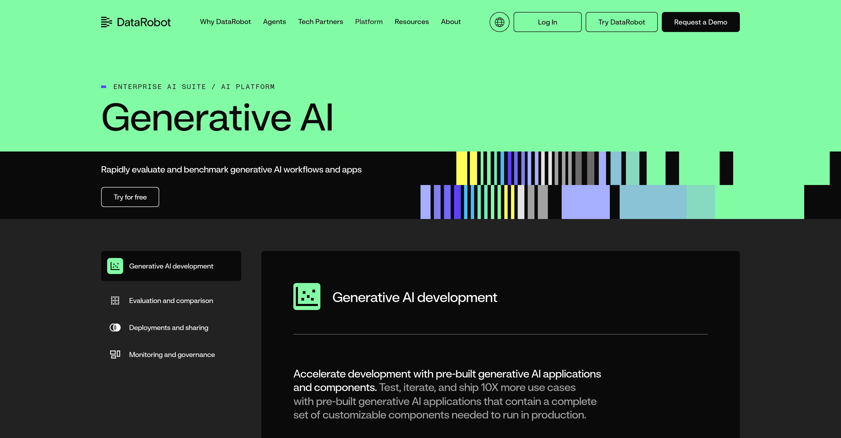DataRobot Generative AI screenshot