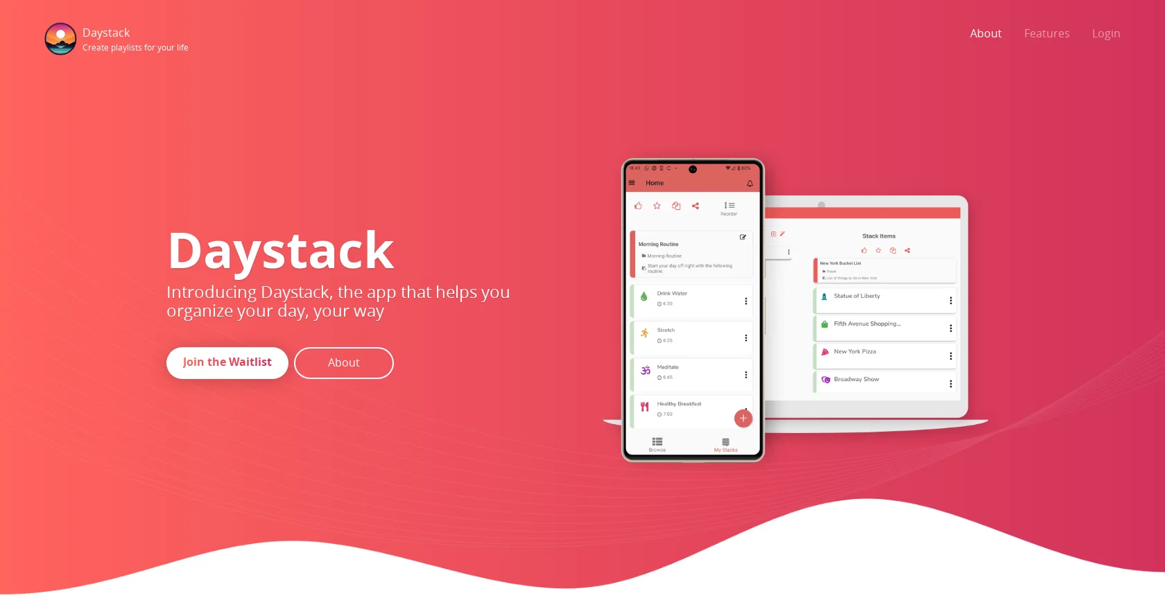 Daystack screenshot
