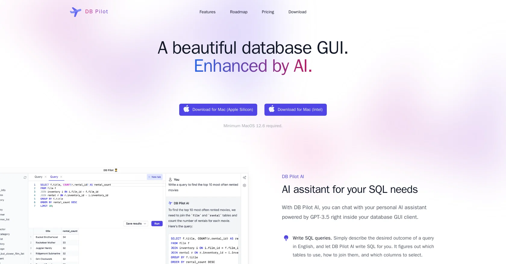 DB Pilot screenshot