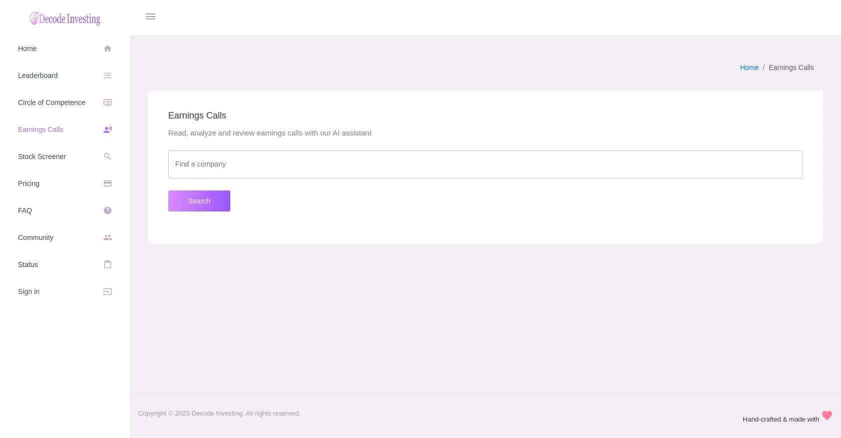 Decode Investing screenshot