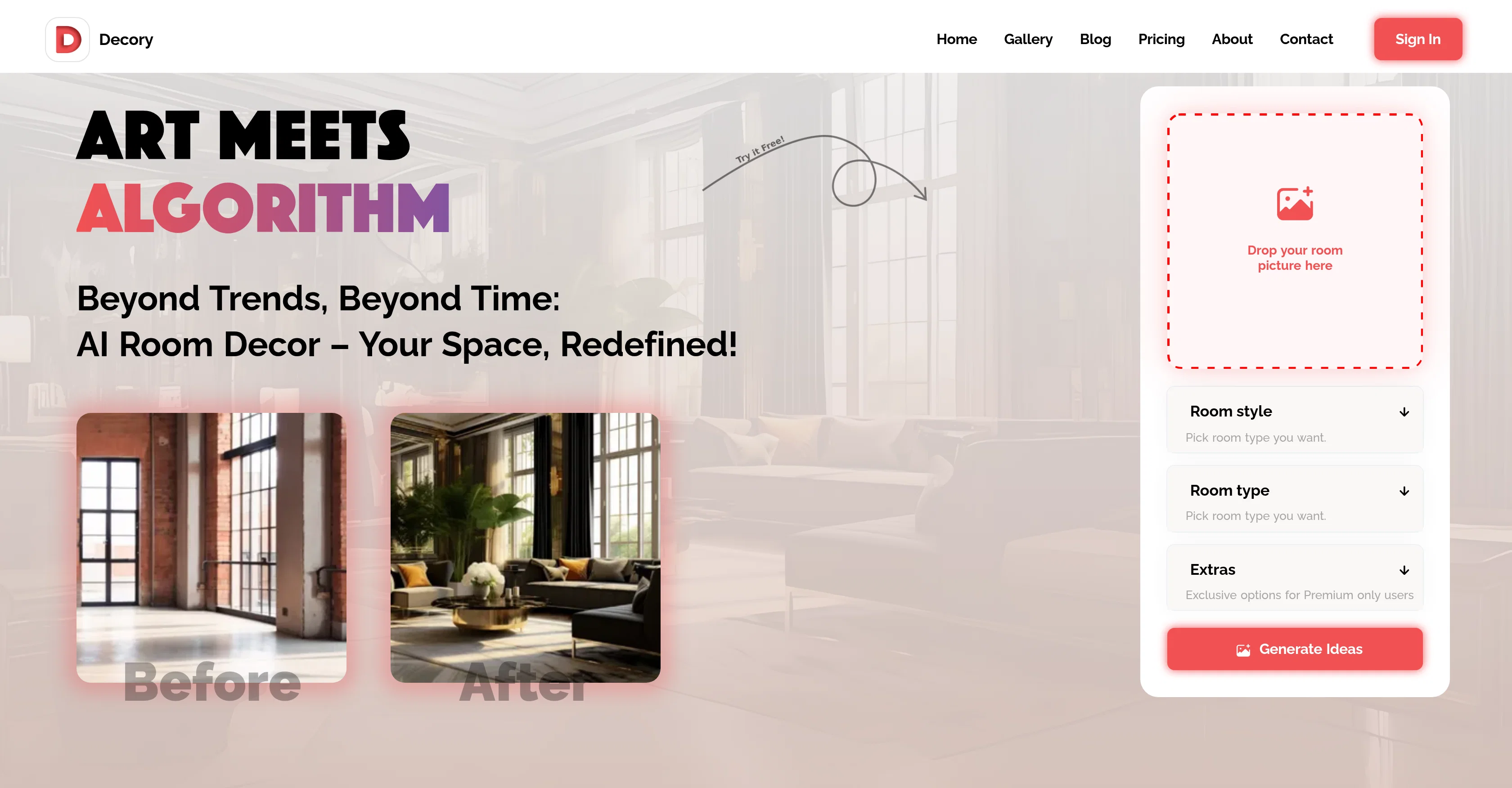 Decory AI screenshot